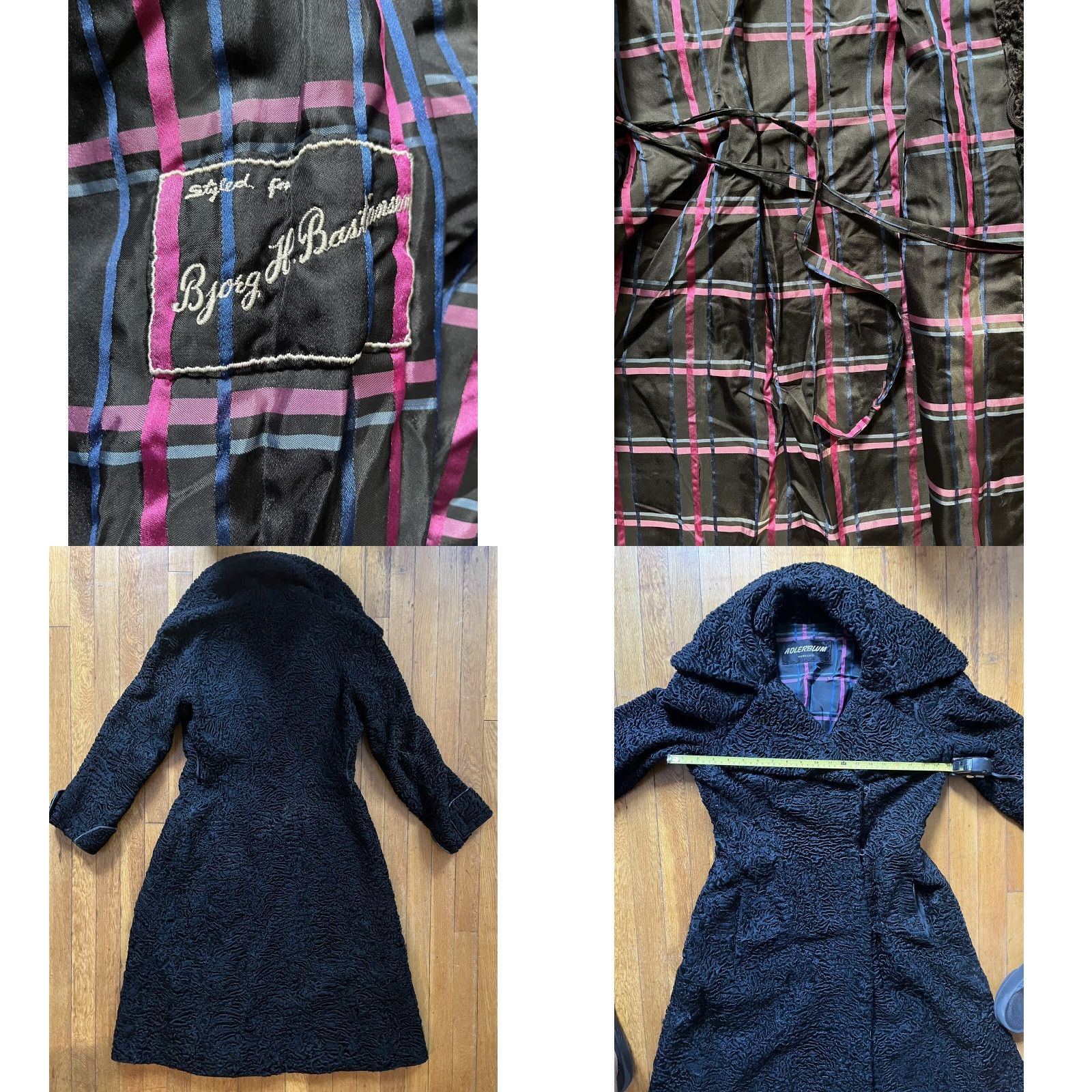 Vintage VINTAGE Adlerblum Coat Women’s M Black Wool Long Button Jacket/Coat Overcoat Size M / US 6-8 / IT 42-44 - 8 Thumbnail