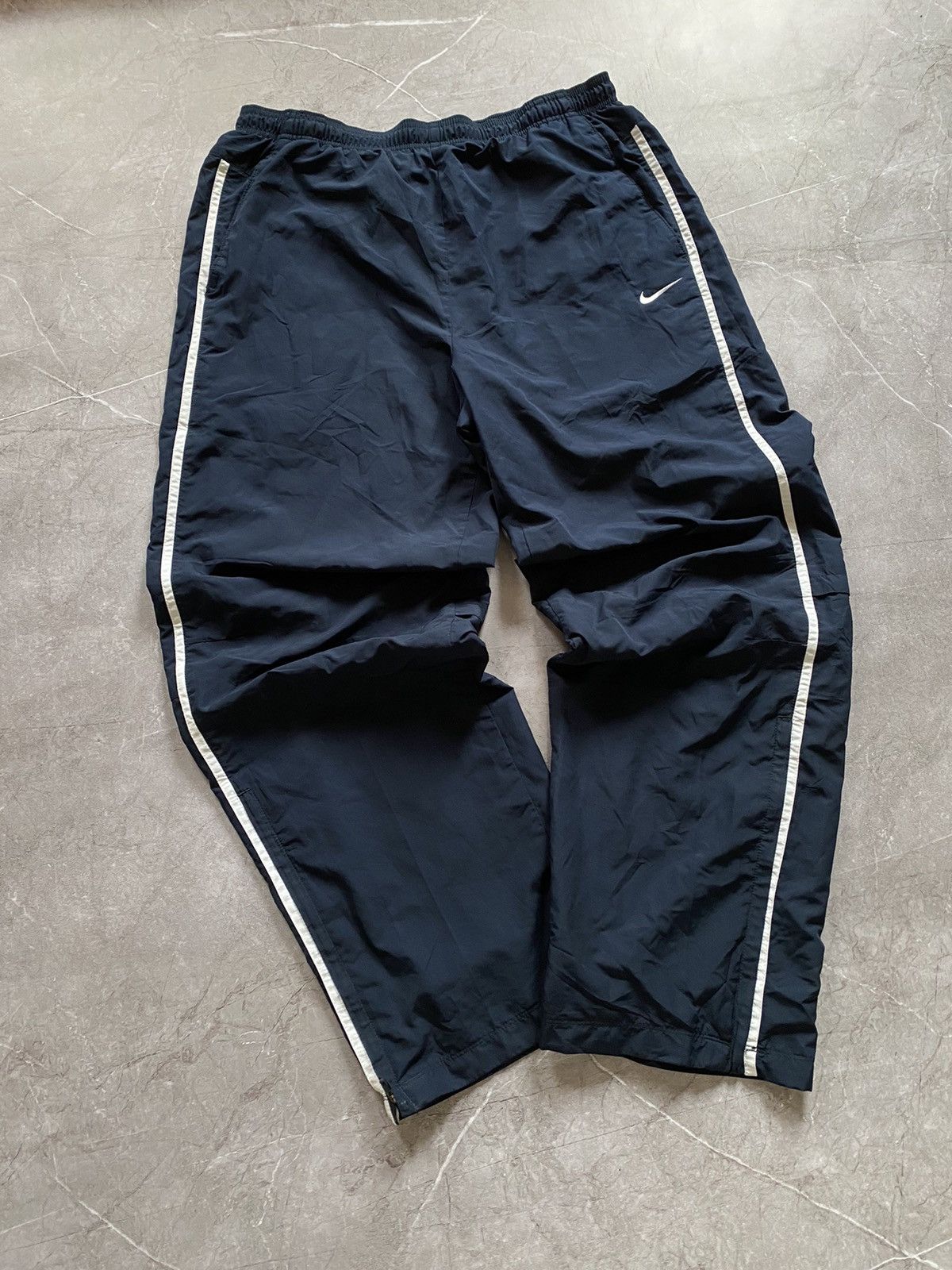 Nike Vintage Y2K Nike Baggy Drill Swoosh Blue 90s Pants Size US 34 / EU 50 - 1 Thumbnail