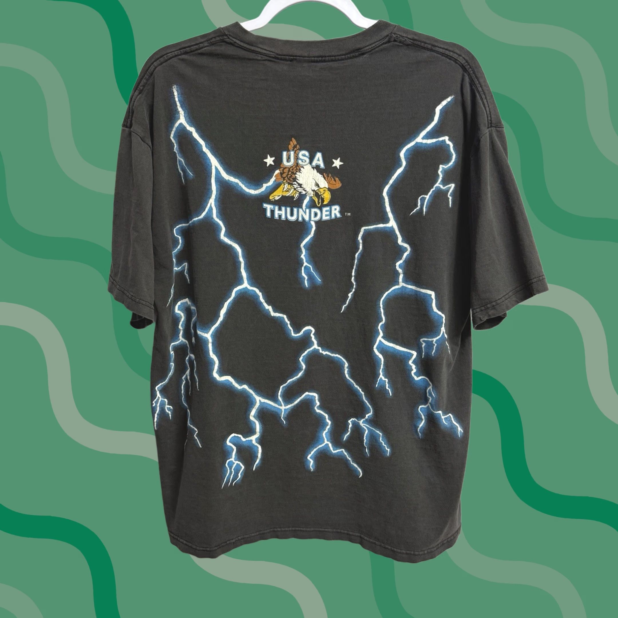 Streetwear × Vintage 90s American Thunder Wizard Tee | Grailed