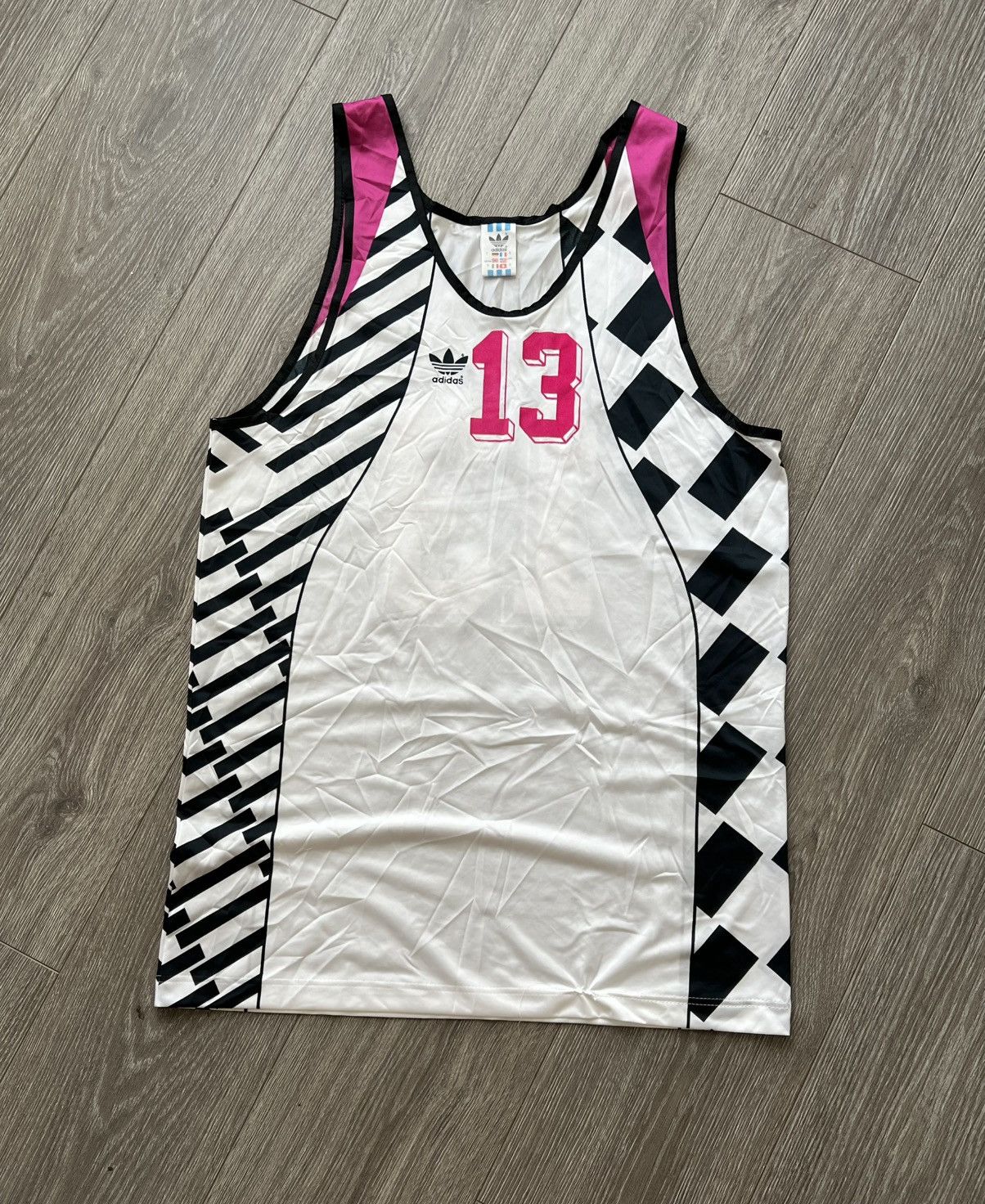 Adidas Vintage 90s Adidas Jersey Tank Top Retro Size US L / EU 52-54 / 3 - 1 Thumbnail