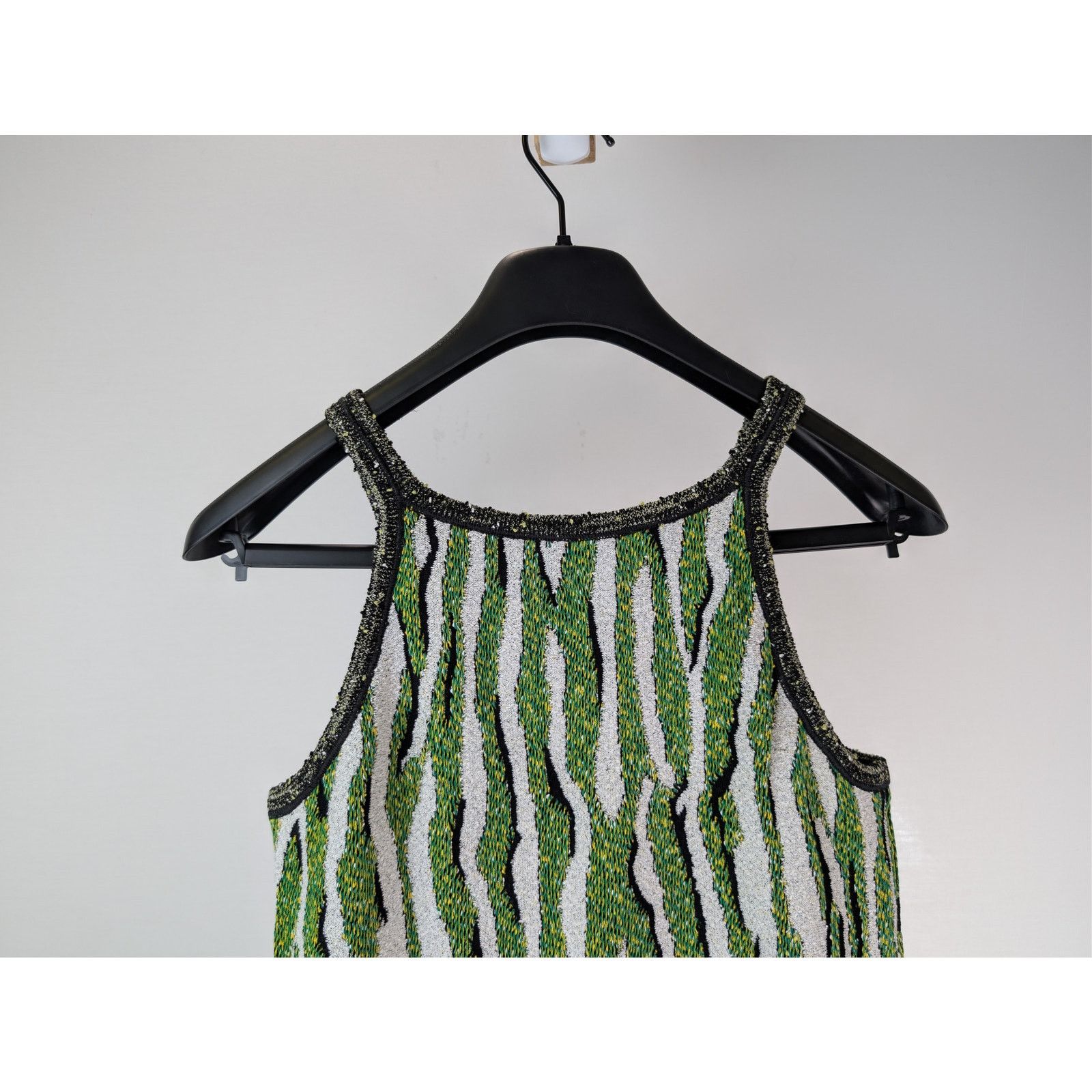 Bottega Veneta o1rshd1 Animal Jacquard Tank Top in Green / White Size US S / EU 44-46 / 1 - 10 Thumbnail