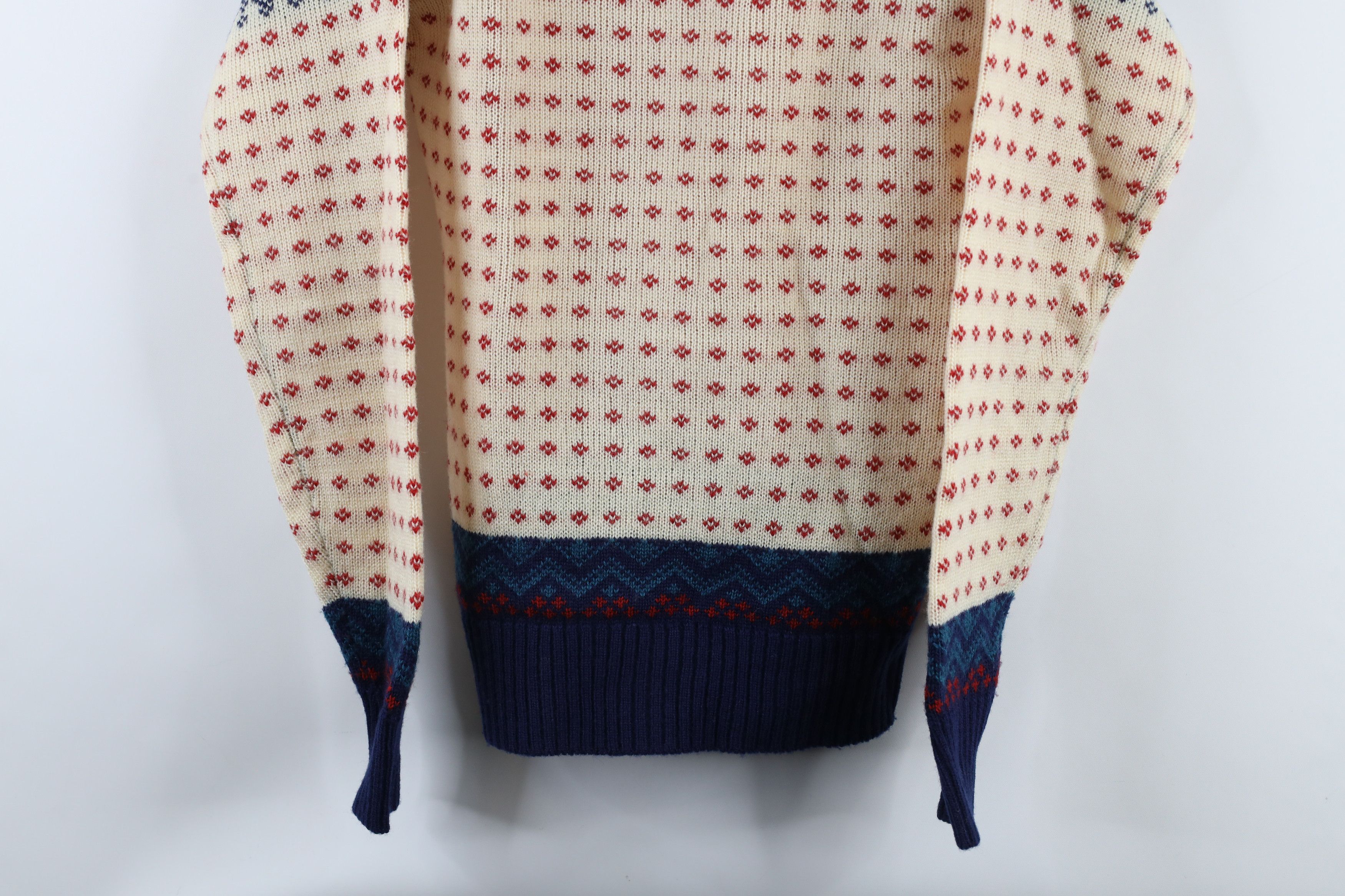 Vintage Vintage 70s Streetwear Fair Isle Crewneck Sweater Acrylic Size M / US 6-8 / IT 42-44 - 3 Thumbnail