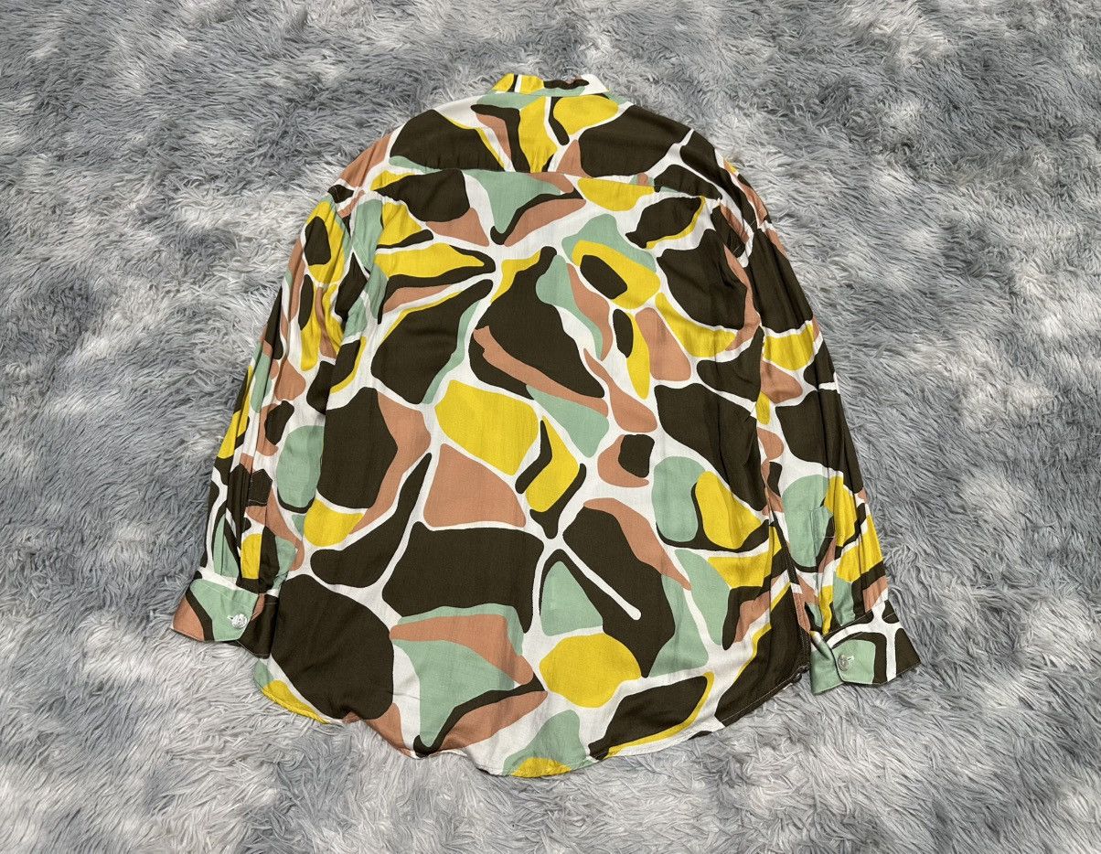 Other 🔥Costumein Abstract Rayon Shirt Ls Mandarin Collar Size US XL / EU 56 / 4 - 10 Thumbnail