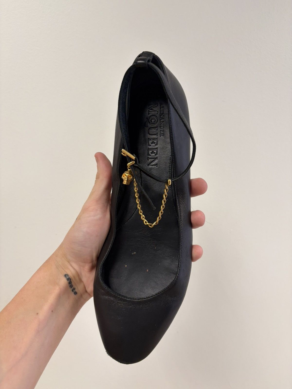 Alexander McQueen Archive Alexander McQueen Gold Skull Chain Ballet Flats Size US 10.5 / IT 40.5 - 3 Thumbnail