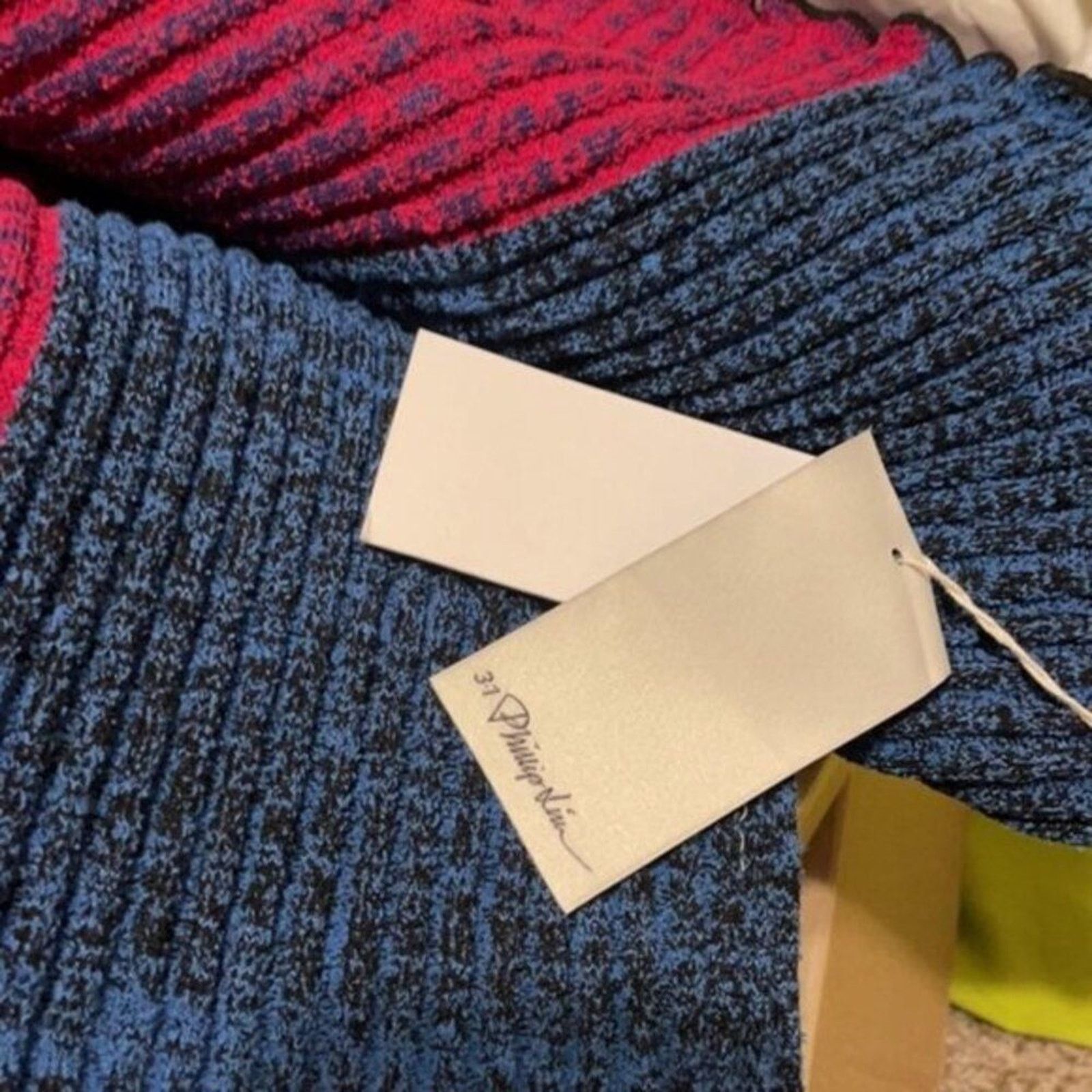 3.1 Phillip Lim Patchwork marled ribbed knit scarf multi colored Size ONE SIZE - 3 Thumbnail