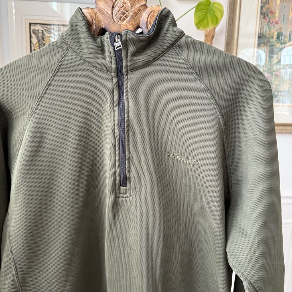 Columbia Columbia Men’s Olive Green Quarter Zip Pullover XL Size US XL / EU 56 / 4 - 1 Thumbnail