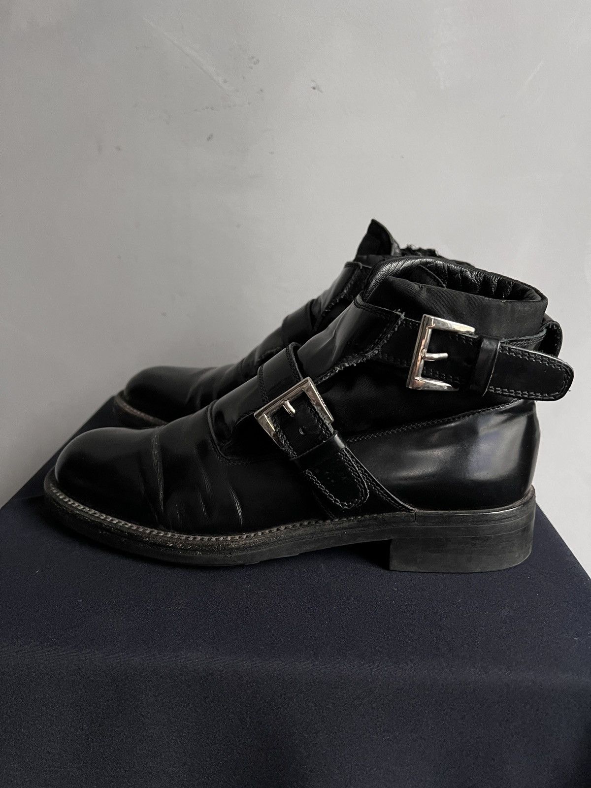 Prada Prada platform leather boots y2k Chelsea buckle Size US 6 / IT 36 - 5 Thumbnail