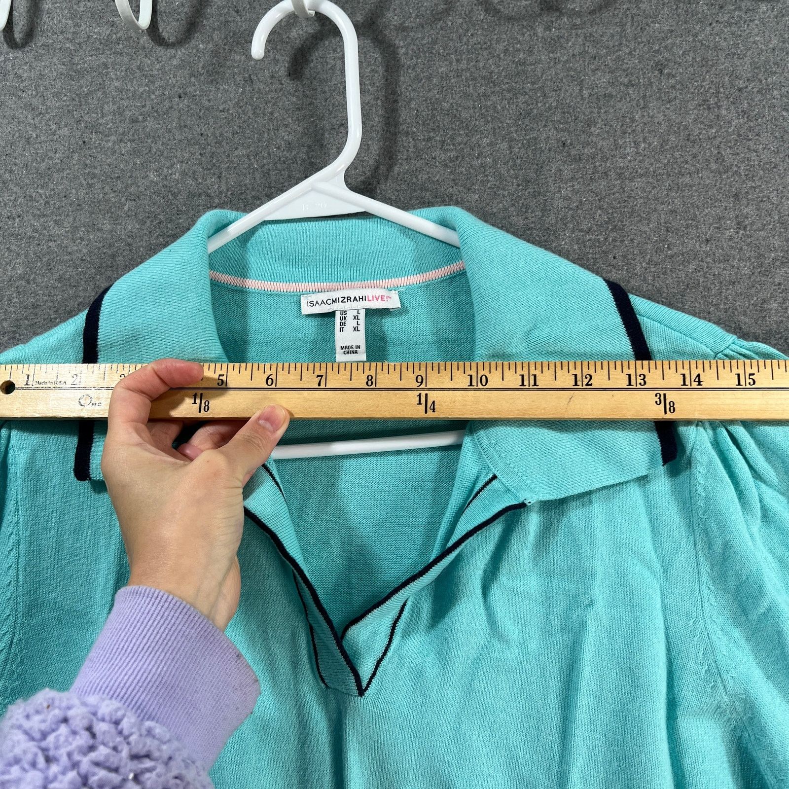 Isaac Mizrahi Isaac Mizrahi LIVE! Elbou Sleeve Polo Sueater Size L / US 10 / IT 46 - 5 Thumbnail