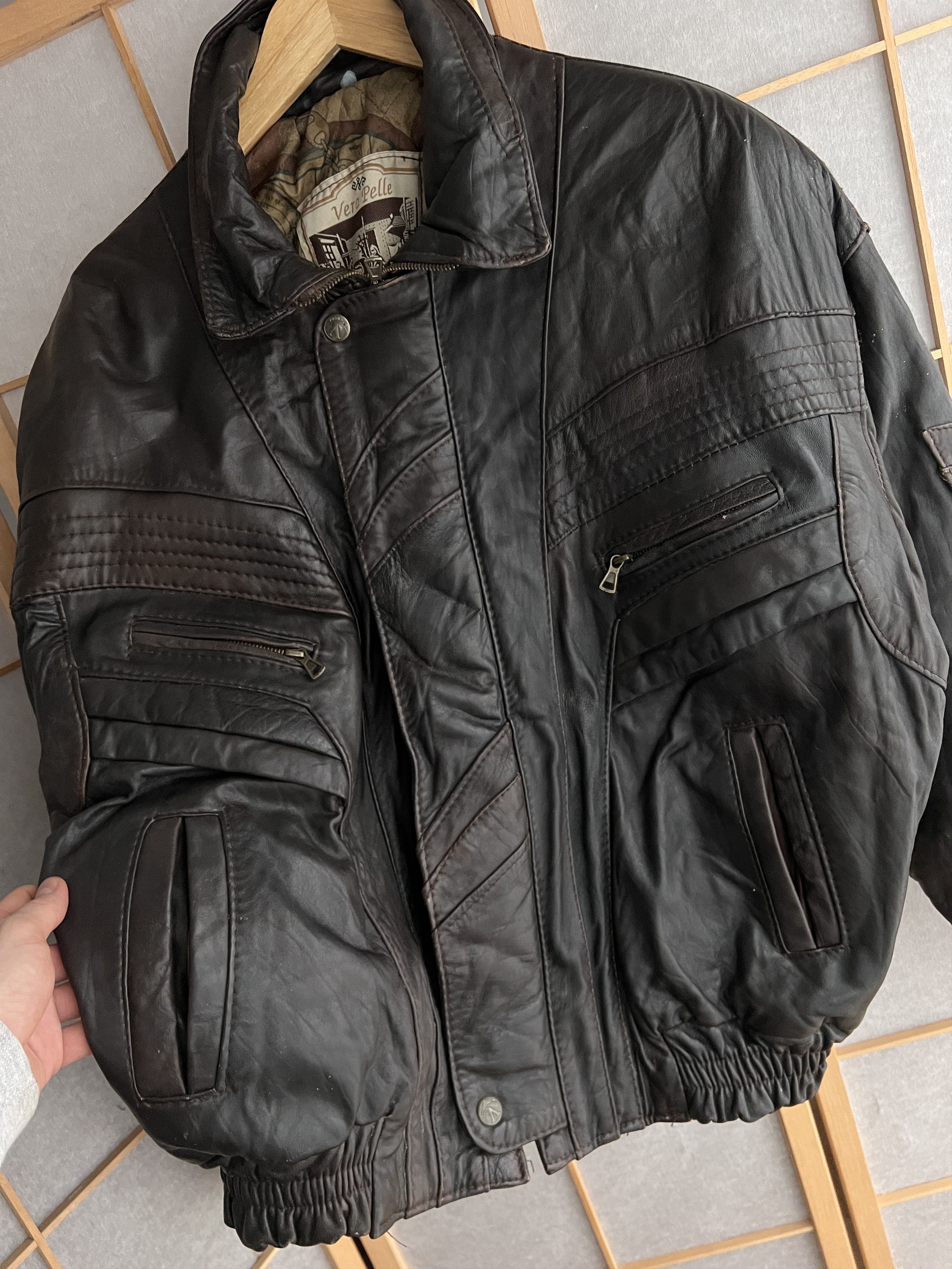 If Six Was Nine Rick Owens Type VTG 00s Yohji Yamamoto Style Leather Jacket Size US XL / EU 56 / 4 - 11 Thumbnail