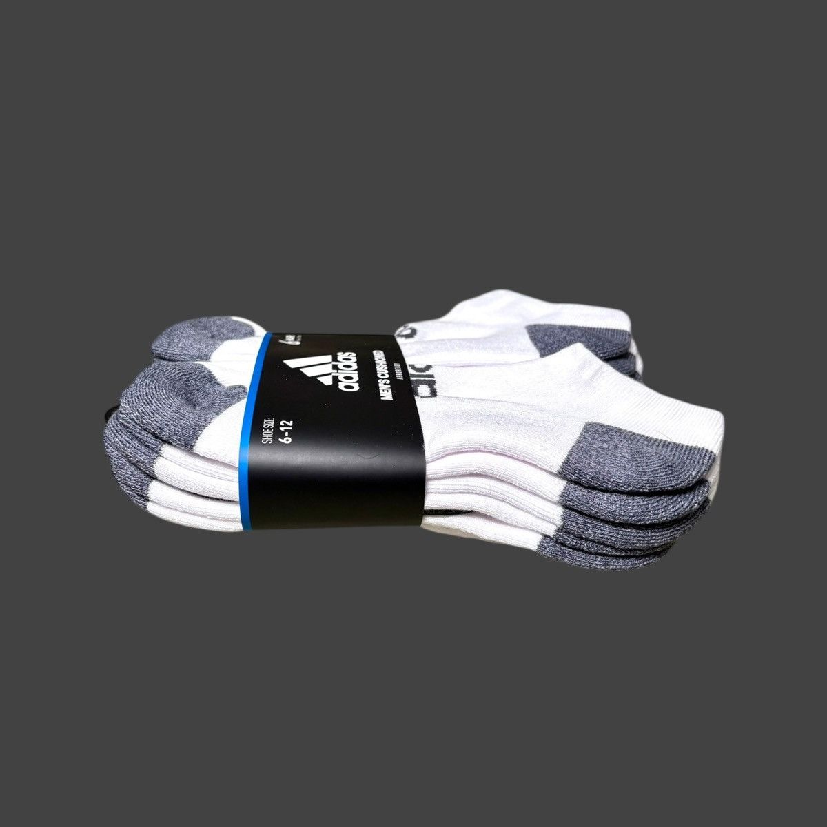 Adidas Adidas Cushioned No-Shoe Men’s Logo Socks 6 pk Shoe Sz 6-12 Size ONE SIZE - 10 Thumbnail
