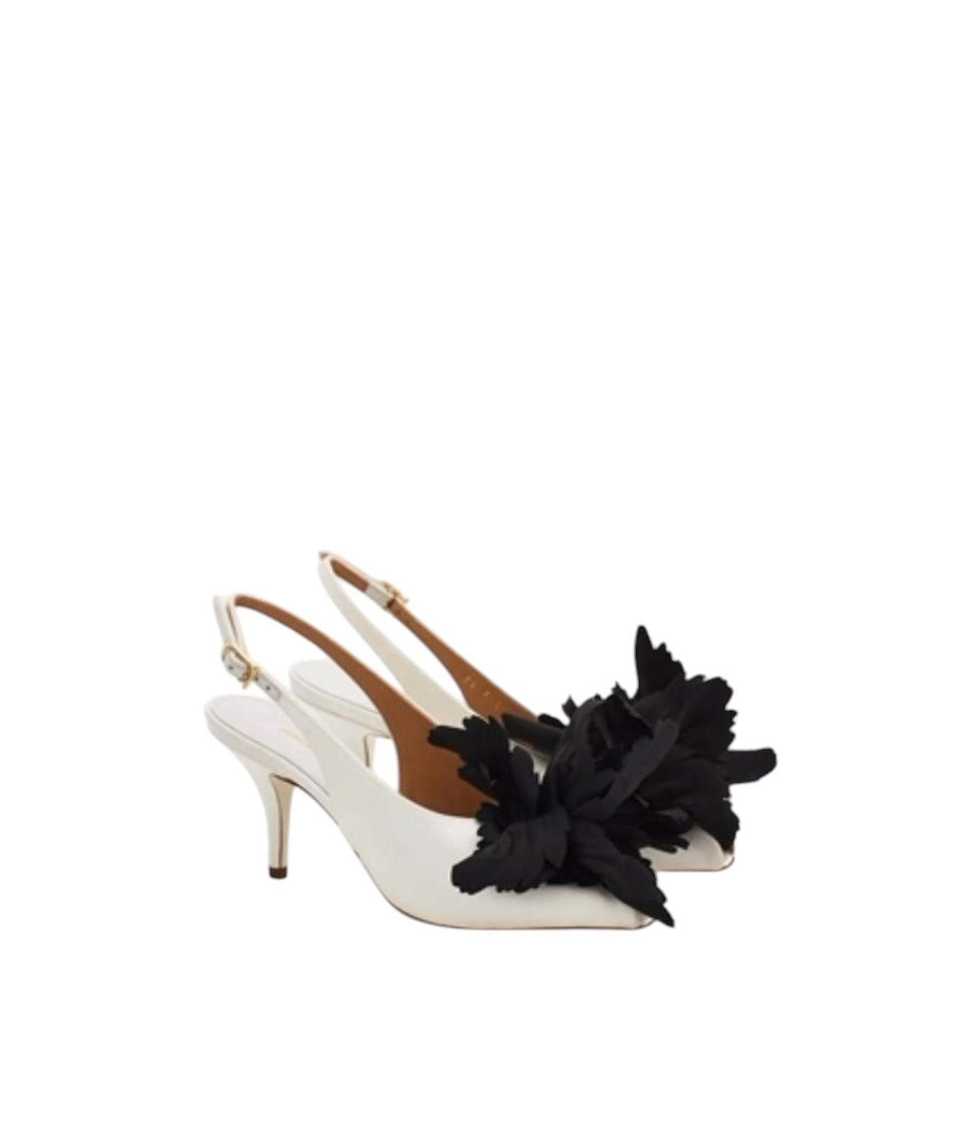 Salvatore Ferragamo Ferragamo Flower Embellished Slingback Size US 7.5 / IT 37.5 - 2 Thumbnail