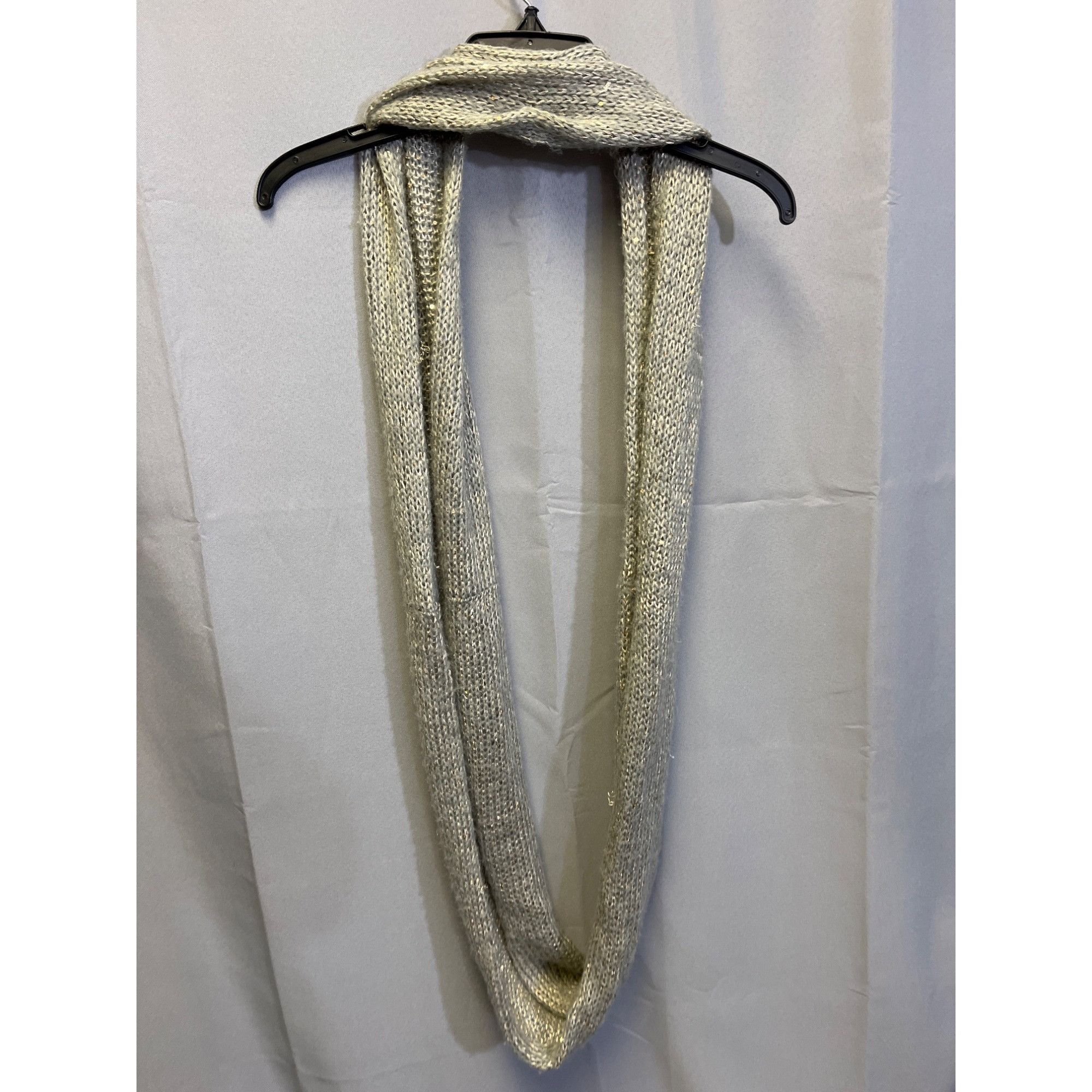 Other Elegant Knit Infinity Scarf Metallic Gold SKU 7047 Size ONE SIZE - 1 Thumbnail