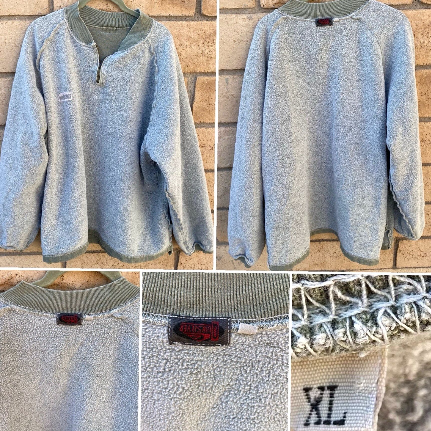 Quiksilver VINTAGE Quicksilver Sweatshirt Raglan Henley Zipper Pullover Green XL Men Long Sleeve Casual Beach 80s 90s Size US XL / EU 56 / 4 - 6 Thumbnail