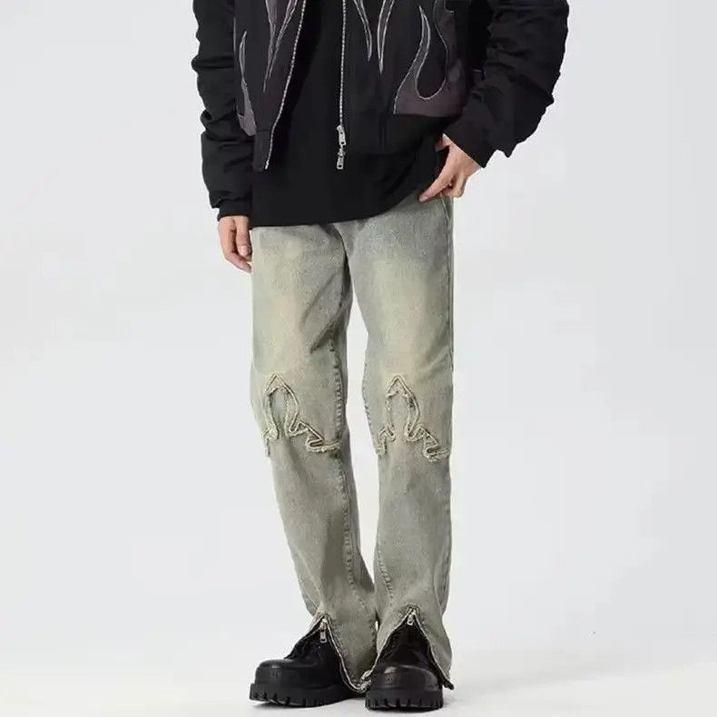 Japanese Brand Patchwork streetwear, vintage blue jeans Size US 32 / EU 48 - 5 Thumbnail