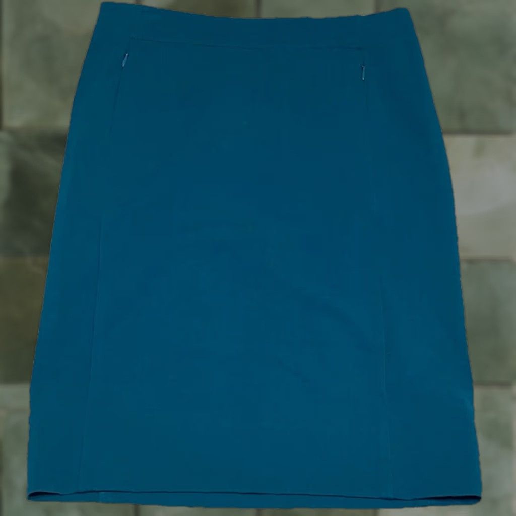 Diane von Furstenberg Diane Von Furstenberg Skirt Womens Size 10 Teal Pencil Stretch Size 32" / US 10 / IT 46 - 1 Thumbnail