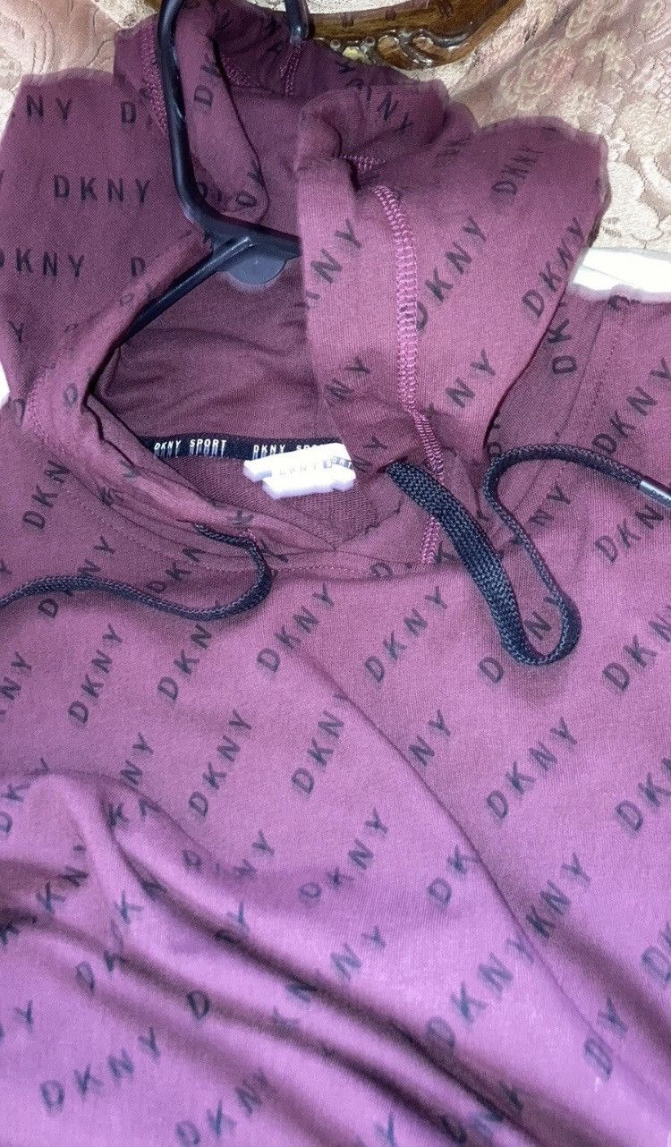 DKNY DKNY Sport AOP Logo Hoodie Dress - Acai Red - Small Size S / US 4 / IT 40 - 4 Thumbnail