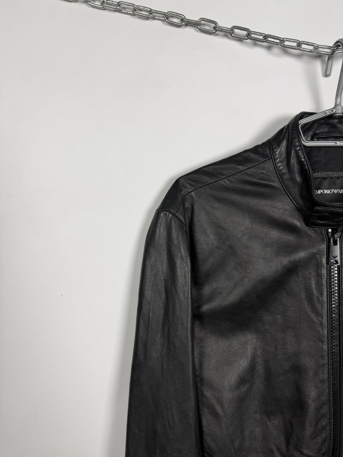 Emporio Armani Emporio Armani Leather Jacket Full Zip Biker Style Size 50 Size US S / EU 44-46 / 1 - 3 Thumbnail