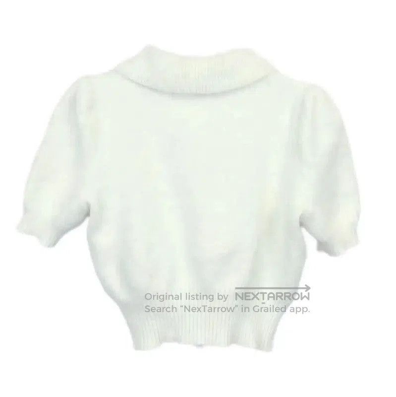 Miu Miu Miu Miu White Short Sleeve Pullover Blouse . Size S / US 4 / IT 40 - 2 Thumbnail