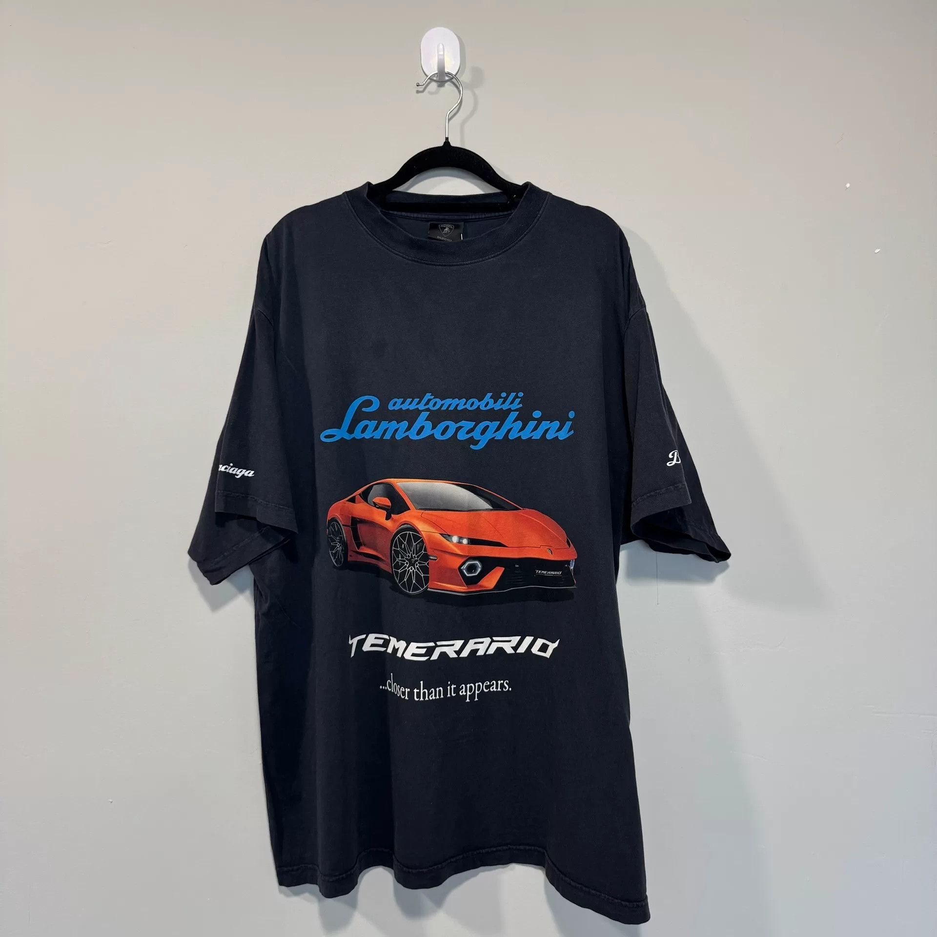 Balenciaga Lamborghini collaborative short-sleeve black size 2