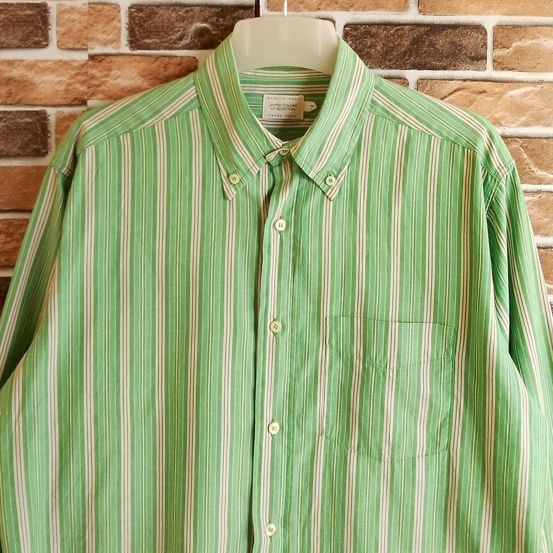 United Colors Of Benetton Striped Cotton Long Sleeve Shirt Size US M / EU 48-50 / 2 - 3 Thumbnail