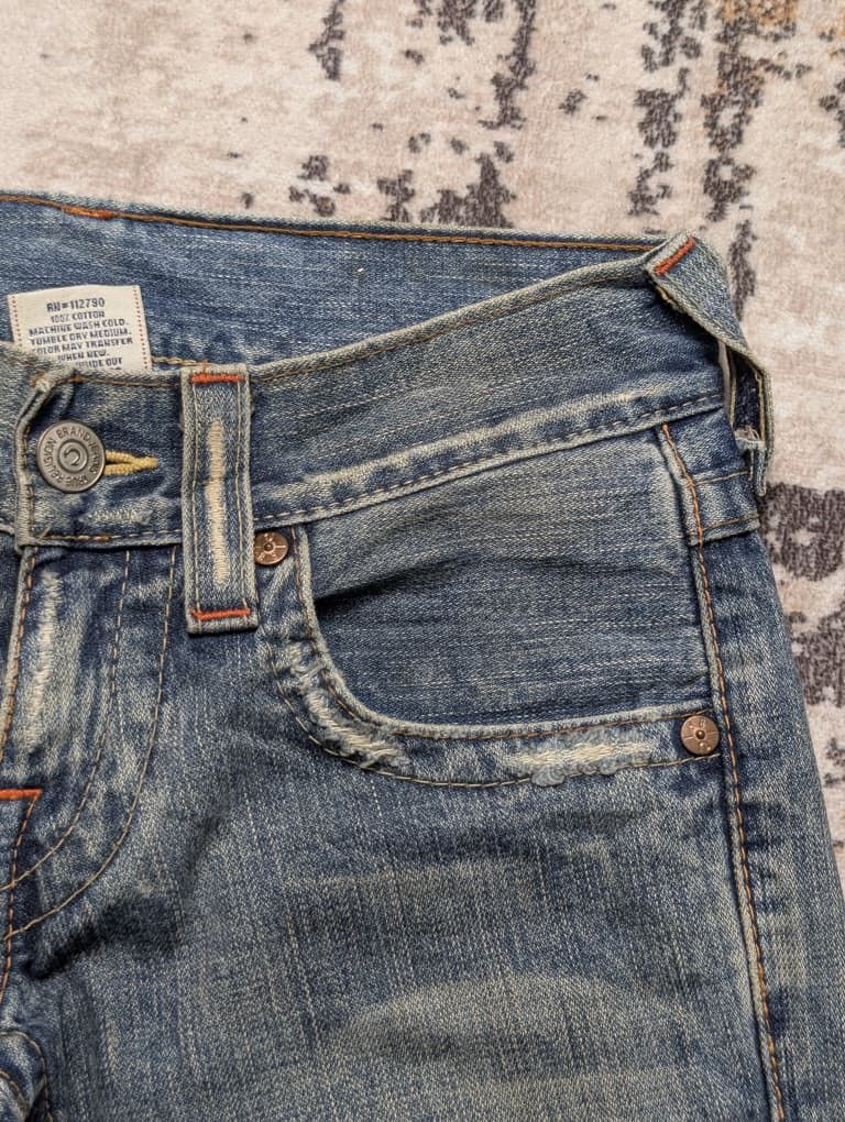 True Religion True Legion Distress Bootcut Denim Size US 31 - 7 Thumbnail