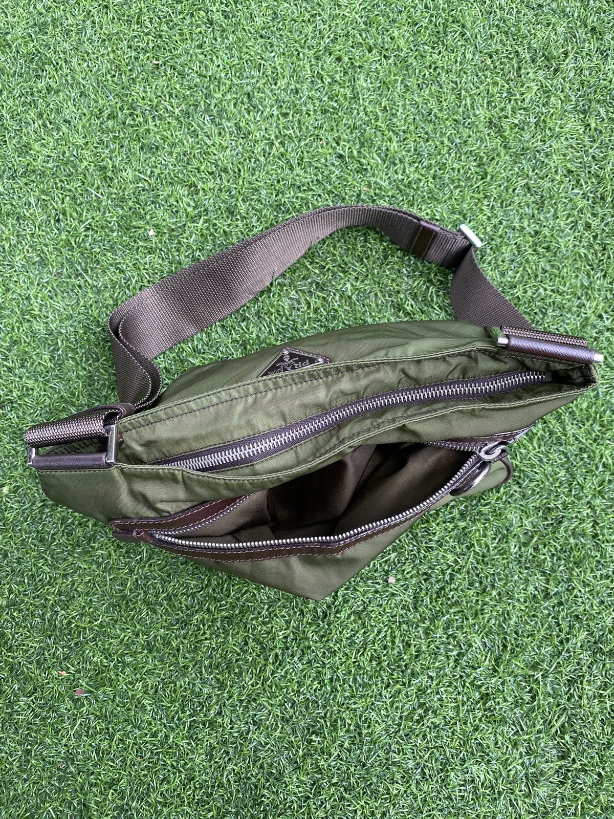 Prada PRADA GREEN NYLON MESSENGER CROSSBODY BAG Size ONE SIZE - 6 Thumbnail