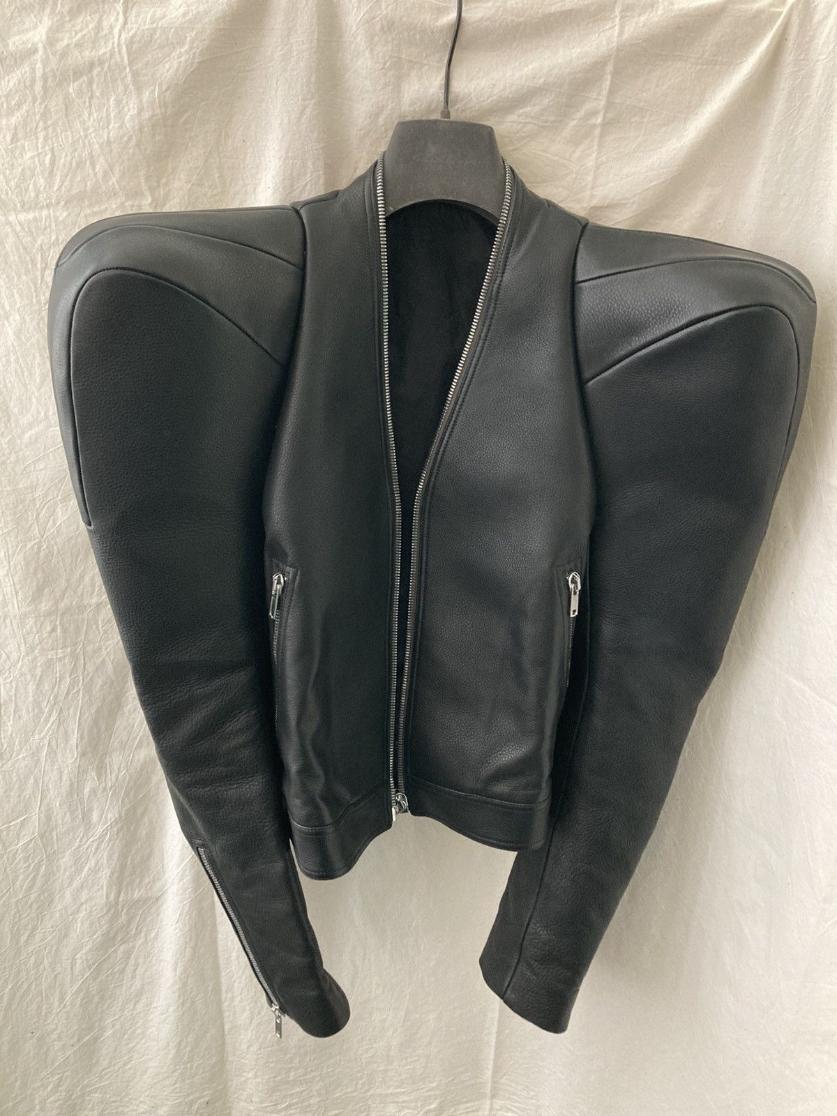 Rick Owens NEVER WORN/ Rick Owens Black Kunst Leather Jacket Size US M / EU 48-50 / 2 - 4 Thumbnail
