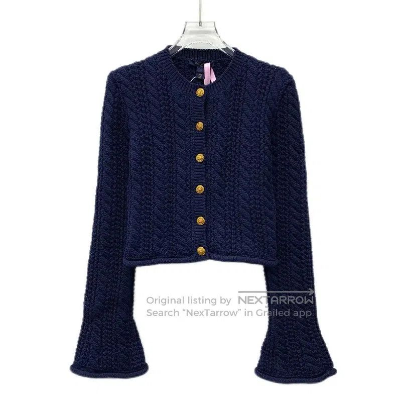 Louis Vuitton Louis Vuitton Women's Blue Cropped Cardigan . Size XS / US 0-2 / IT 36-38 - 1 Thumbnail
