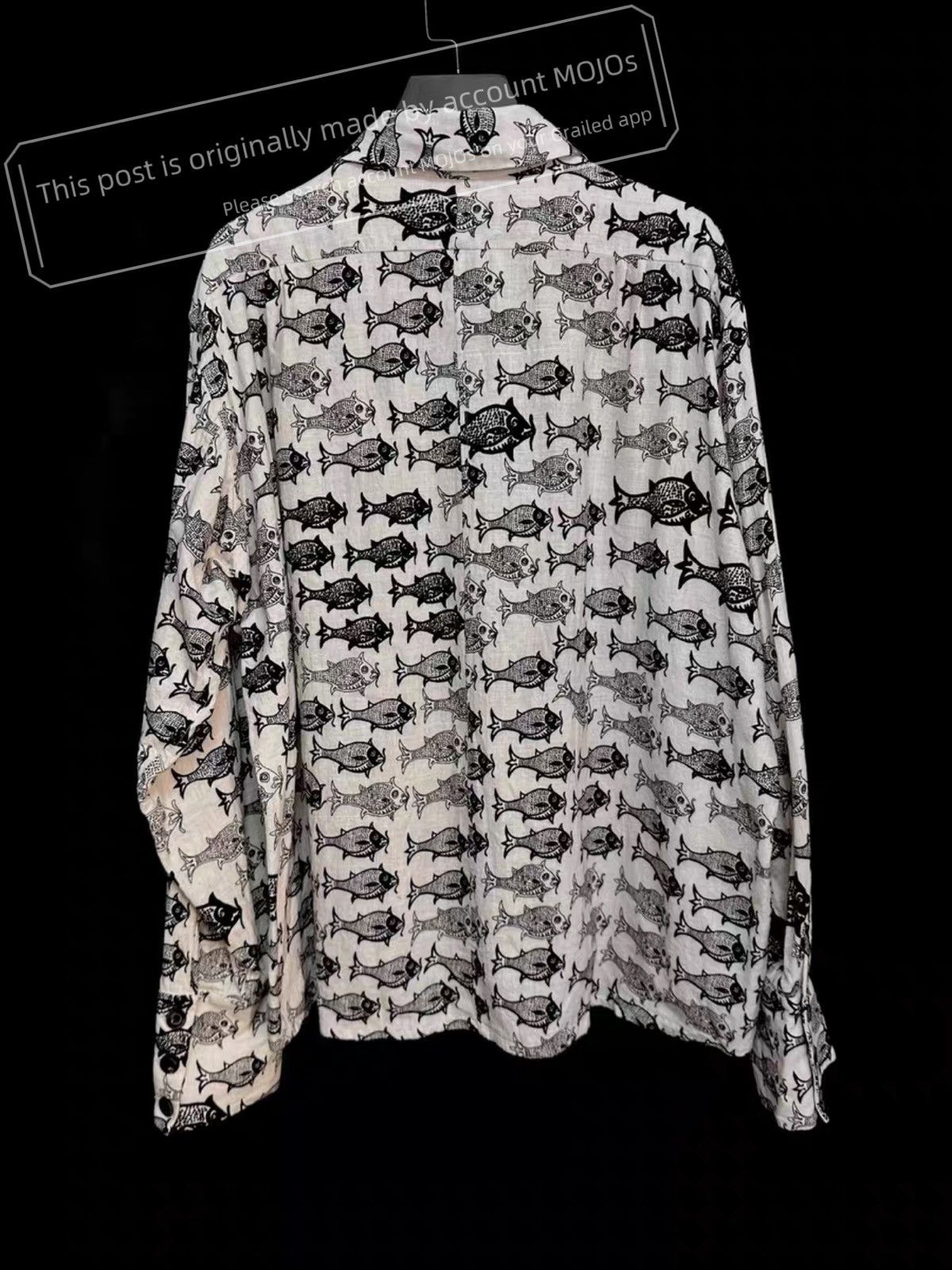 John Alexander Skelton Sz L John Alexander Skelton 21AW Fish Print Shirt mo.jos25 Size US L / EU 52-54 / 3 - 2 Thumbnail