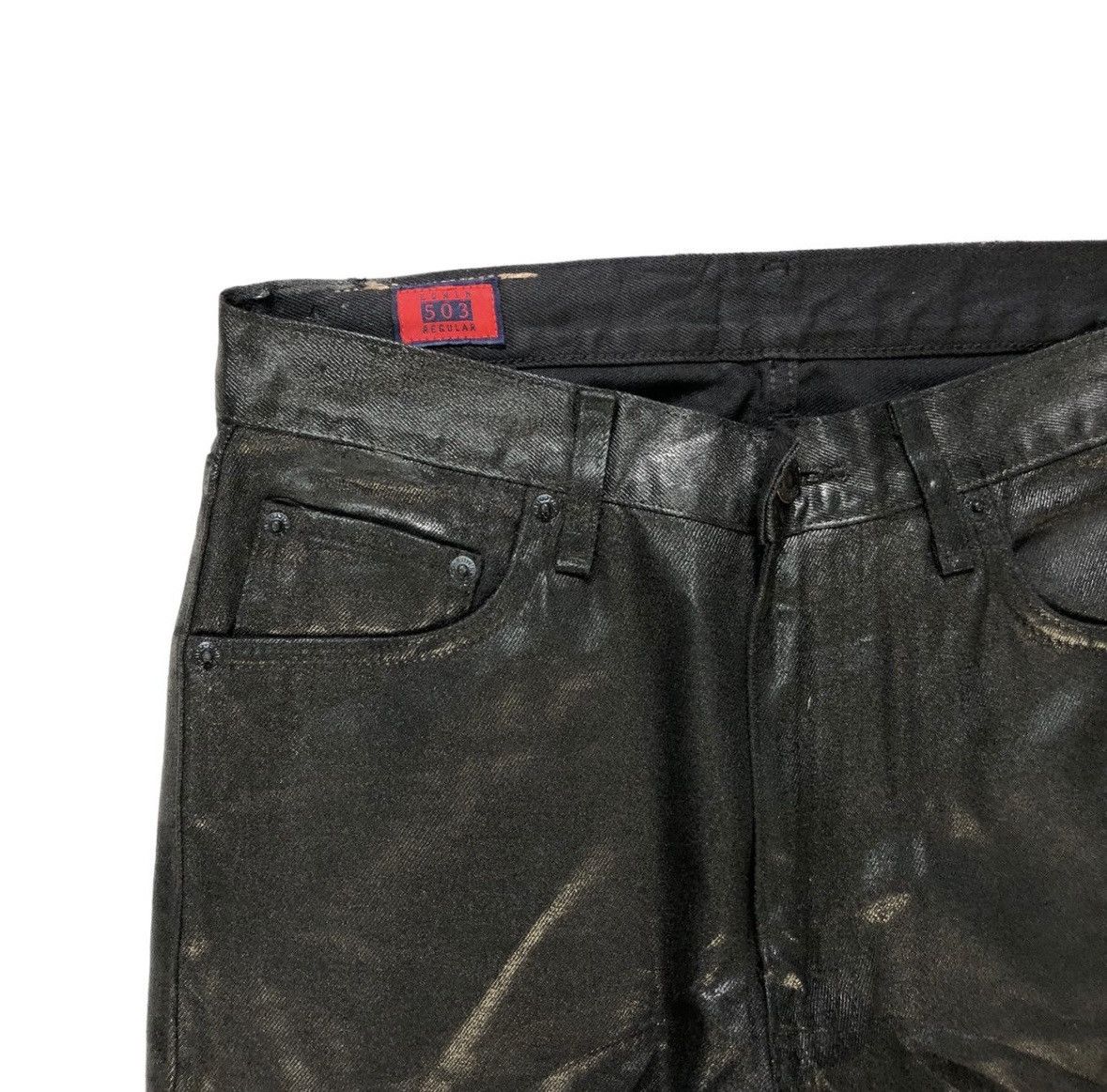 Edwin EDWIN 503ZZ WAXED BLACK DENIM PANTS #7356-139 Size US 29 - 3 Thumbnail