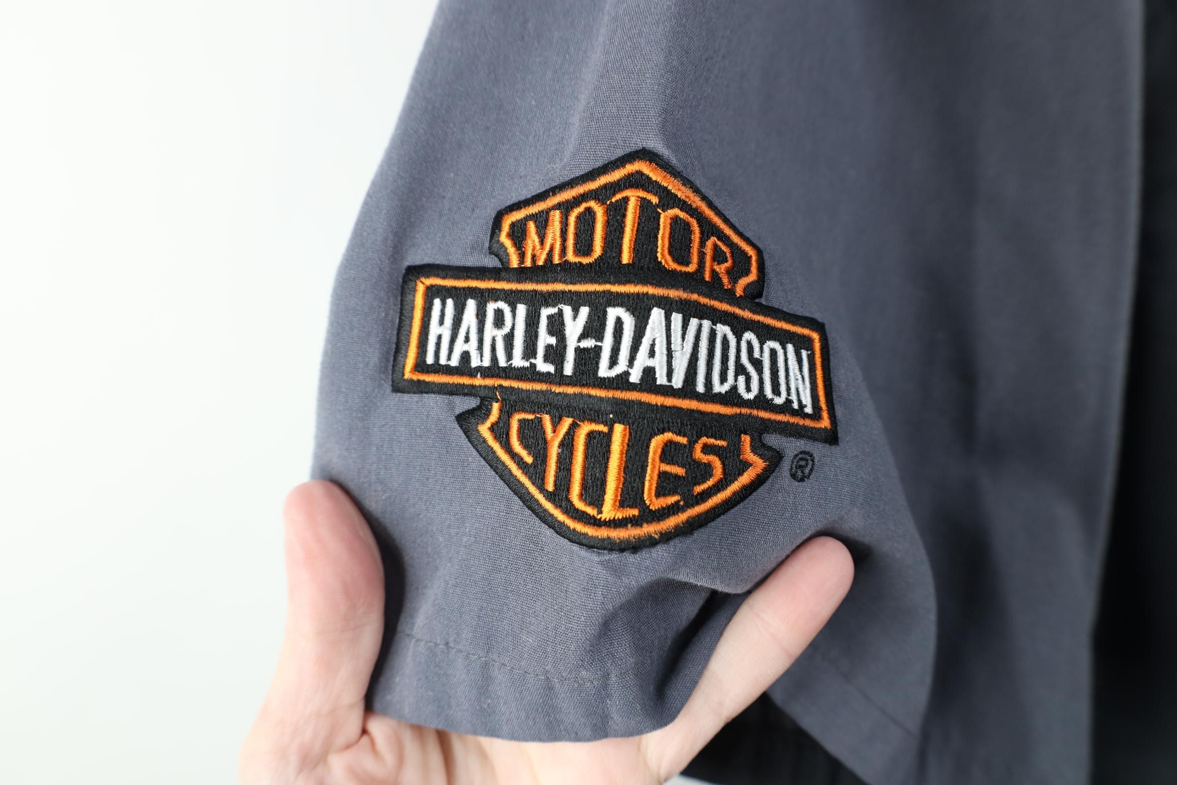 Harley Davidson Vintage Harley Davidson Workwear Mechanic Button Shirt Size US XXL / EU 58 / 5 - 6 Thumbnail
