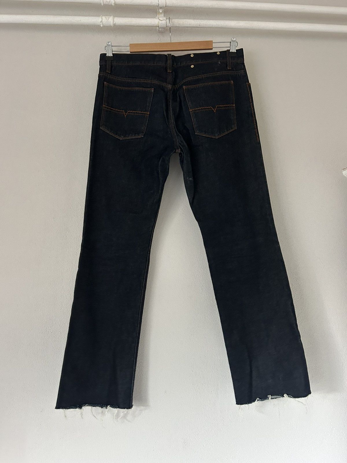 Valentino Valentino Raw Hem Dark Denim Jeans Size US 34 / EU 50 - 7 Thumbnail