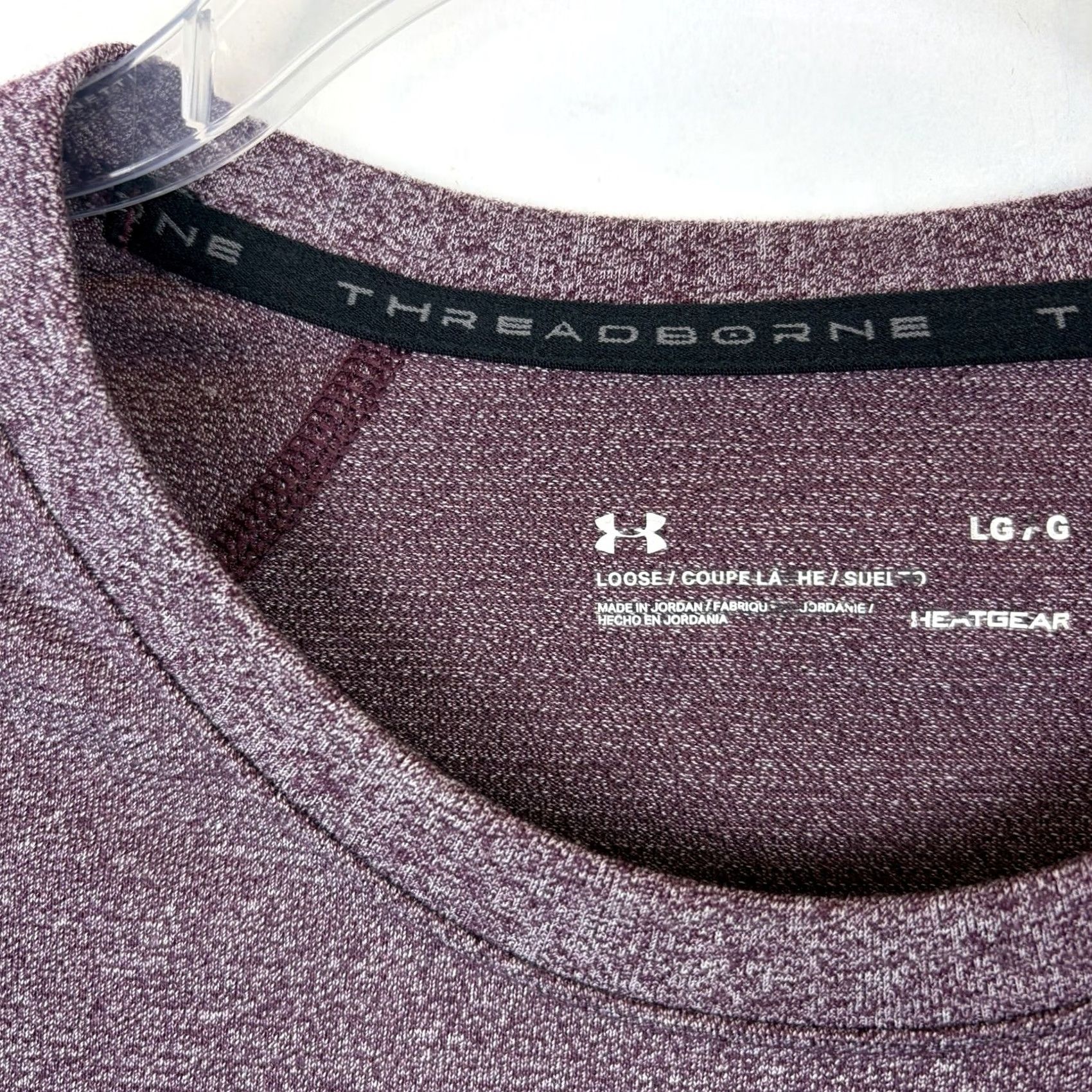 Under Armour Under Armour Threadborne Heatgear Shirt Mens Large Burgundy Loose Base Layer Size US L / EU 52-54 / 3 - 4 Thumbnail