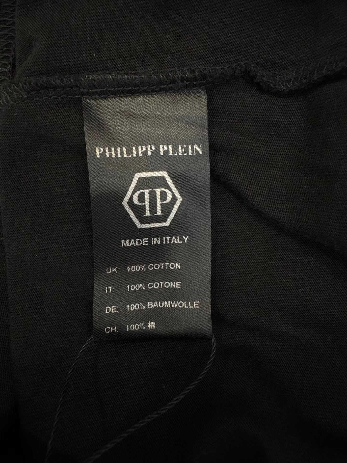 Philipp Plein PHILIPP PLEIN Black Hot Drill Short Sleeve K1 Size US XL / EU 56 / 4 - 4 Thumbnail