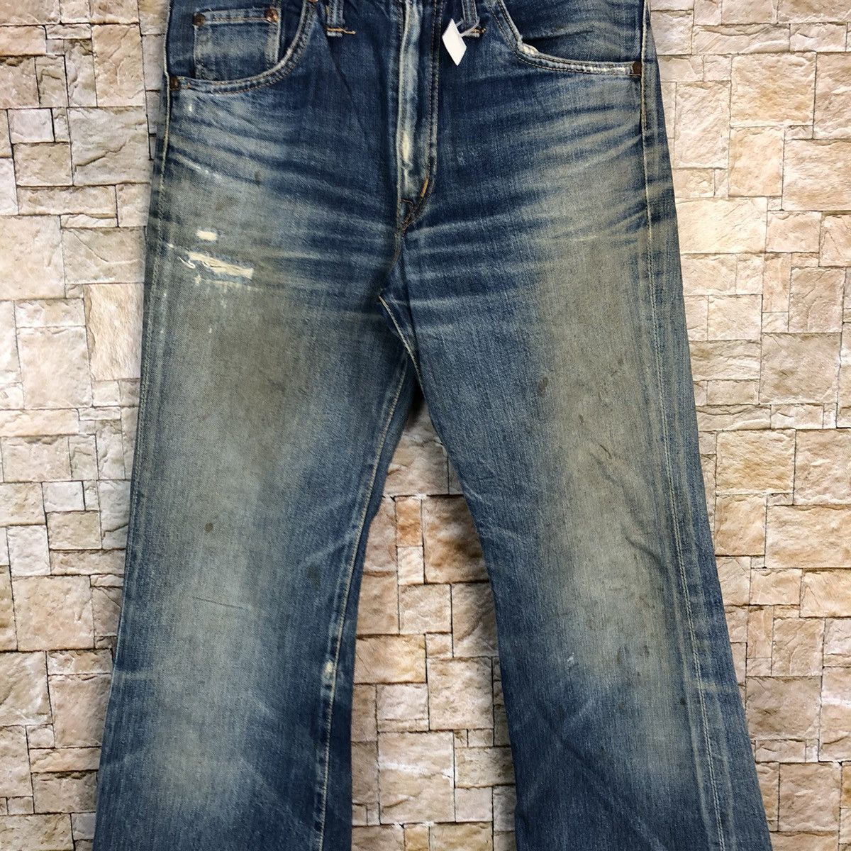 Big John Big John selvedge vintage Blue Distressed Denim Pants #A345 Size US 31 - 6 Thumbnail
