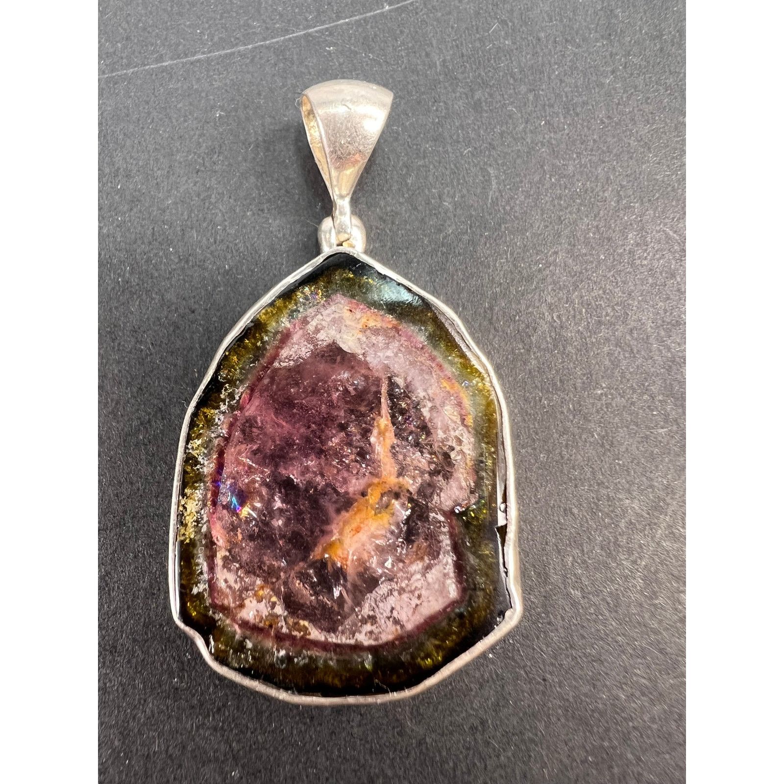 Other NEW Watermelon tourmaline sterling silver pendant 8.16 grams Size ONE SIZE - 1 Thumbnail