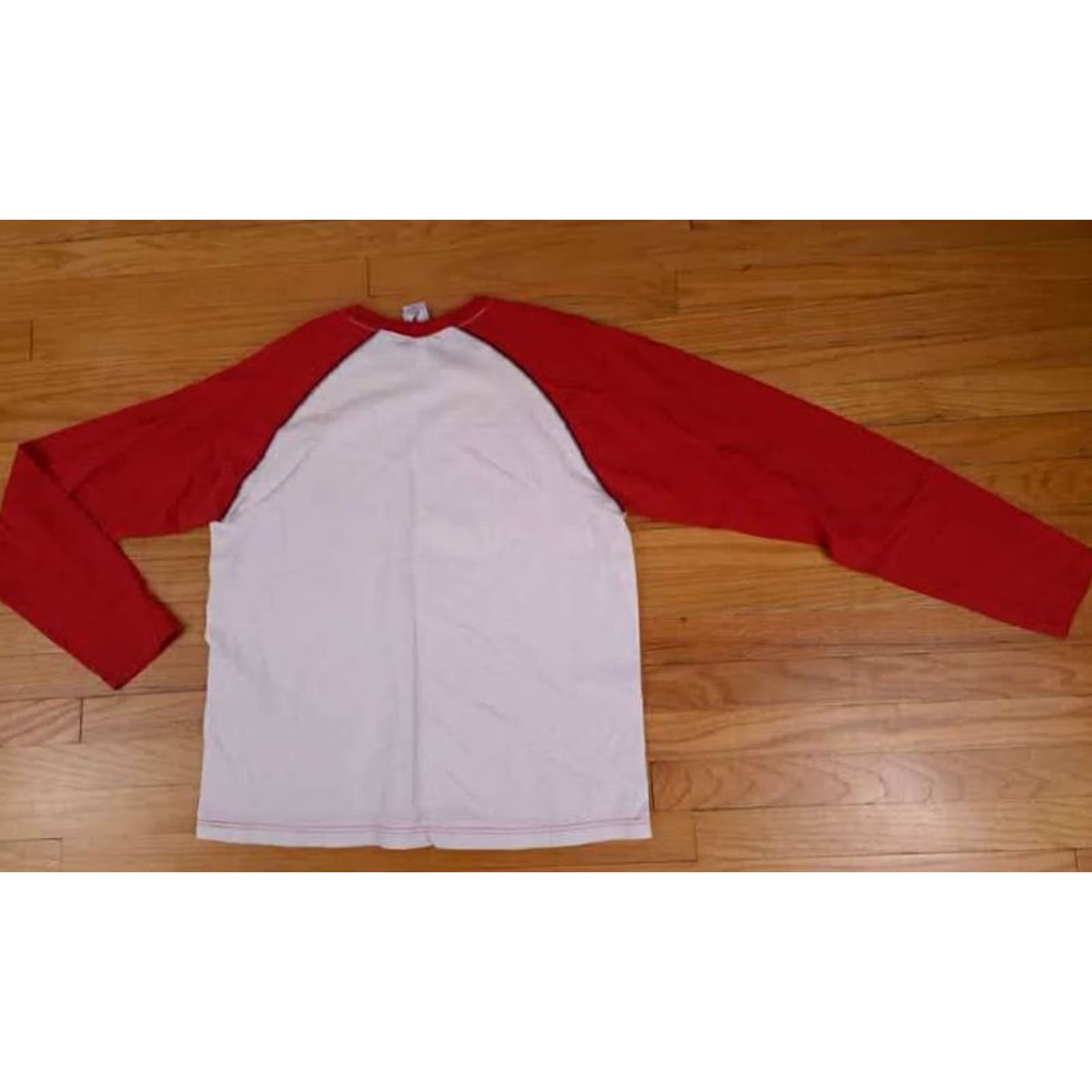 NHL Detroit Red Wings Ragland T-Shirt NHL Crew Neck 3/4 Sleeve L Men Red Cotton Hockey Wings 2014 Big House Warm-Up Victory? Size US L / EU 52-54 / 3 - 4 Thumbnail