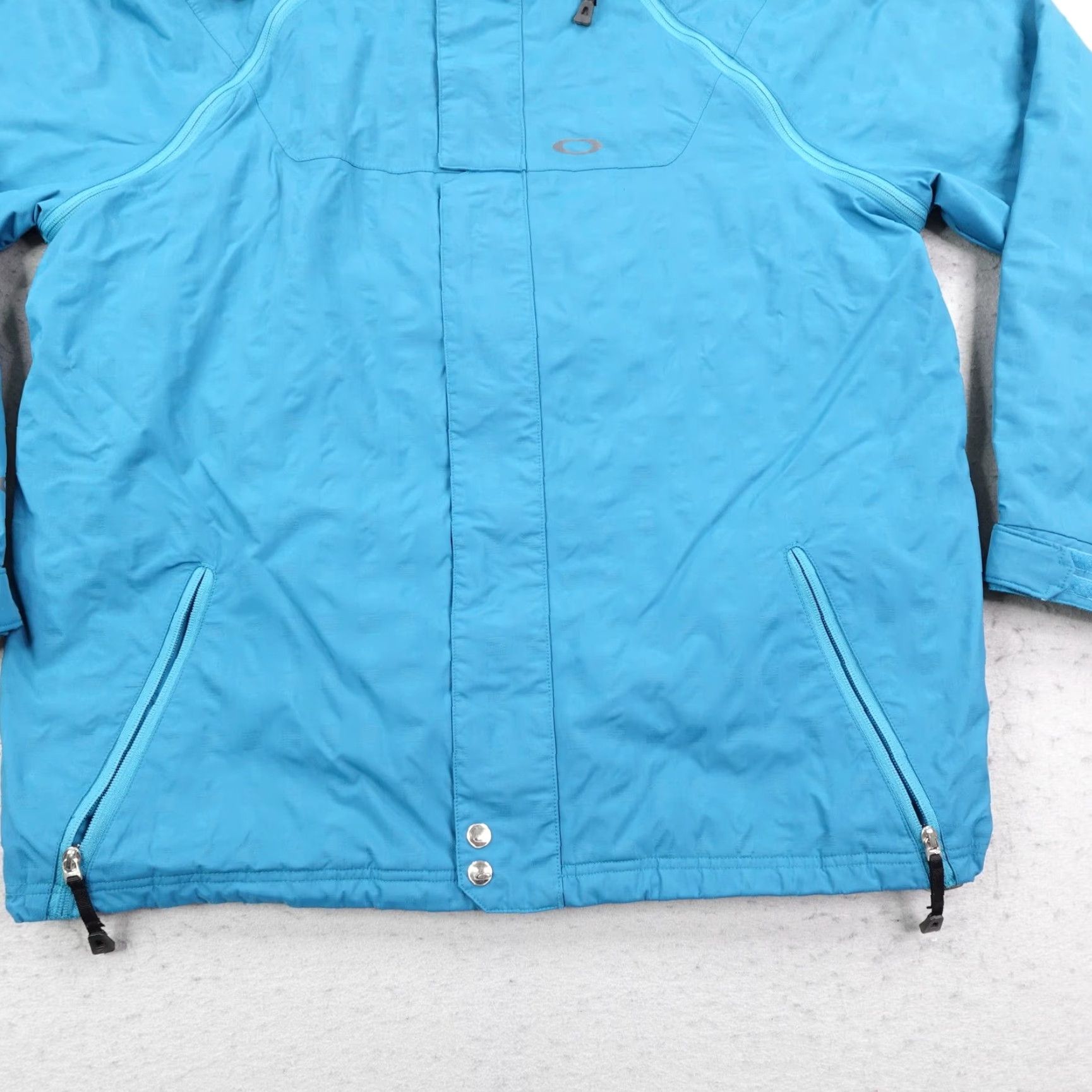 Oakley VINTAGE Oakley Jacket Mens L Blue Parka Waterproof Ski Snowboard Coat Hoodie Full Zip Windproof Pockets Size US L / EU 52-54 / 3 - 3 Thumbnail
