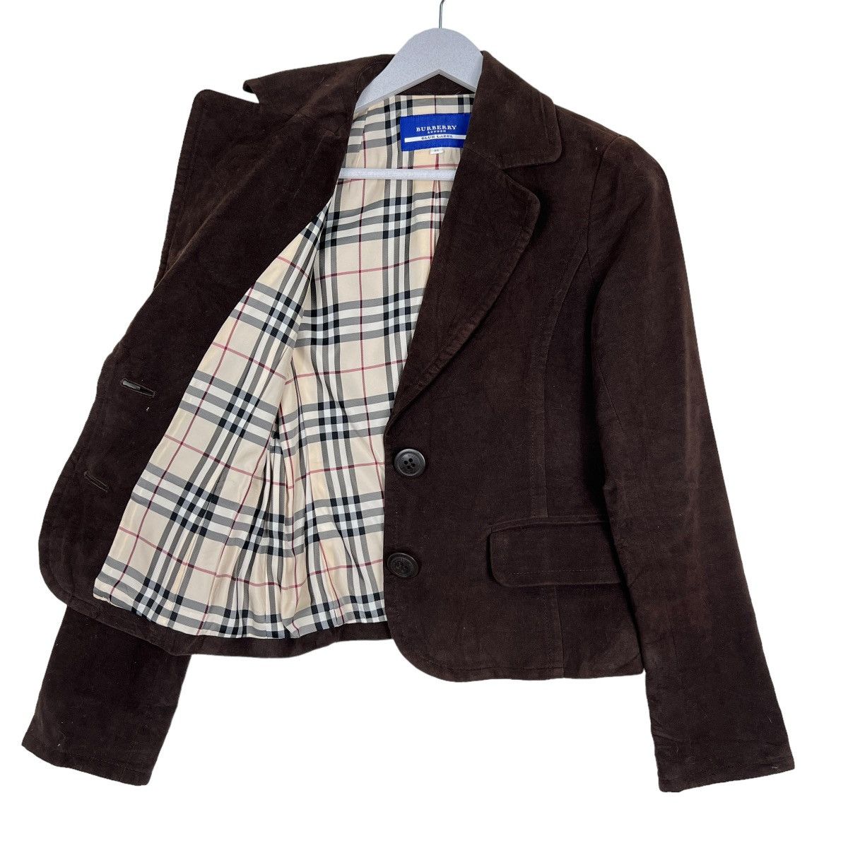 Burberry 🔥 BURBERRY MOLESKIN NOVA CHECK JACKET Size XS / US 0-2 / IT 36-38 - 9 Thumbnail
