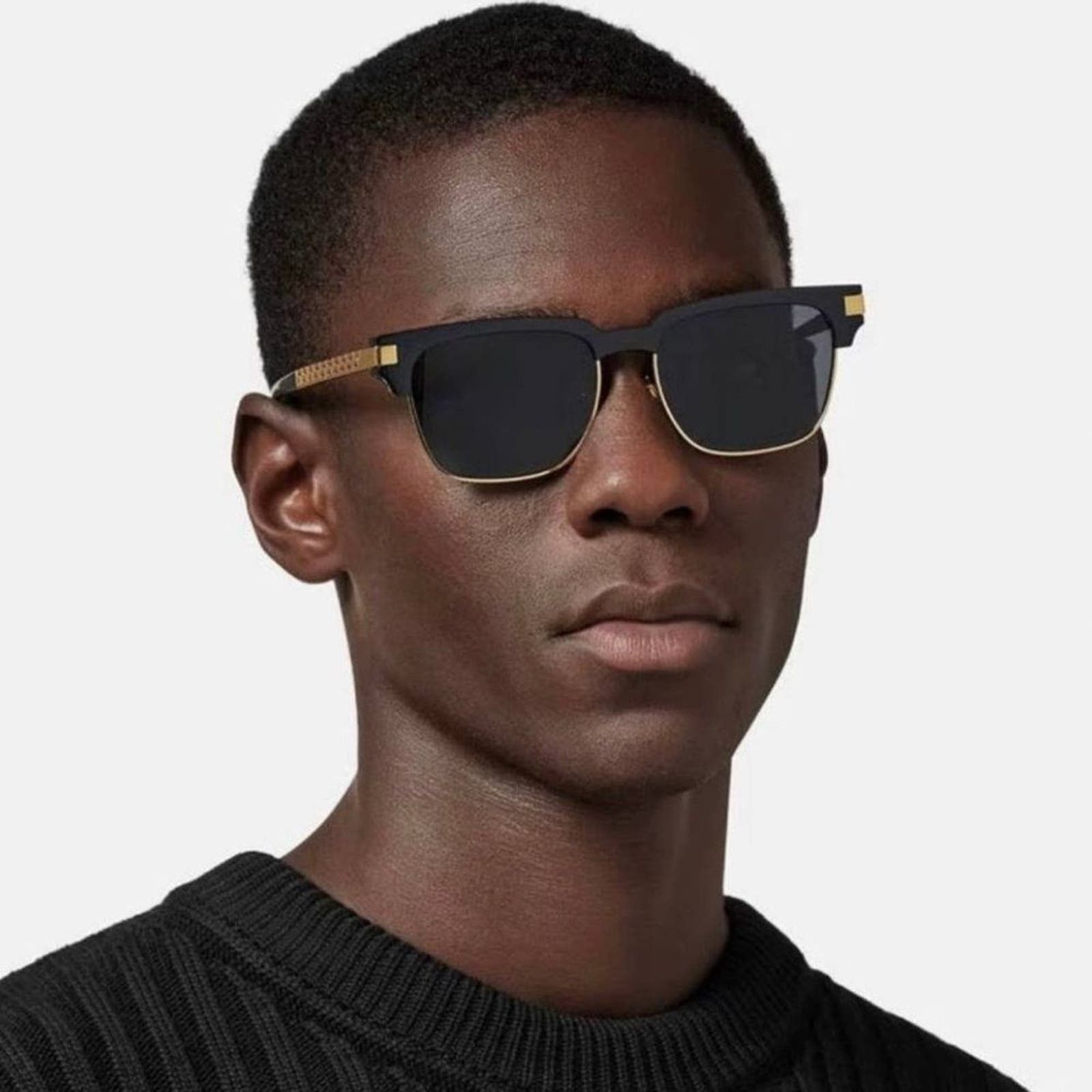 image of Versace Ve4447 108/87 Havana/dark Grey Sunglasses in Brown, Men's