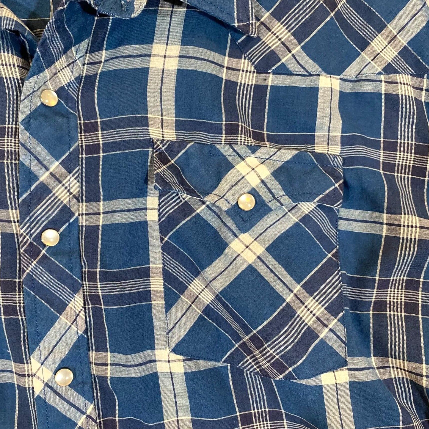 Vintage VINTAGE Youngbloods Shirt Mens 3X Big Man Blue Plaid Pearl Snap Western Wear Size US XXL / EU 58 / 5 - 3 Thumbnail