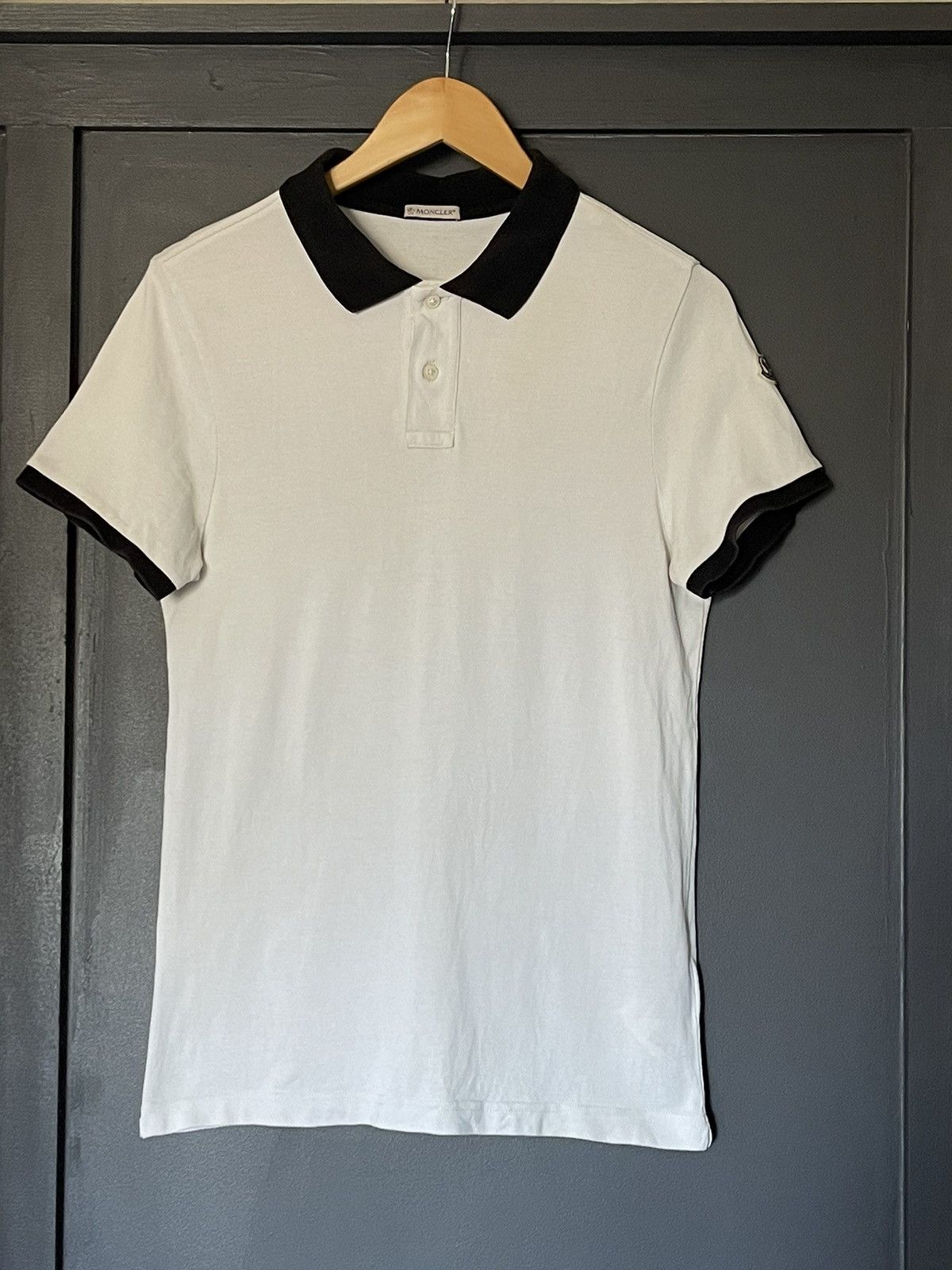 Moncler Moncler maglia polo short sleeve shirt white Size US S / EU 44-46 / 1 - 11 Thumbnail