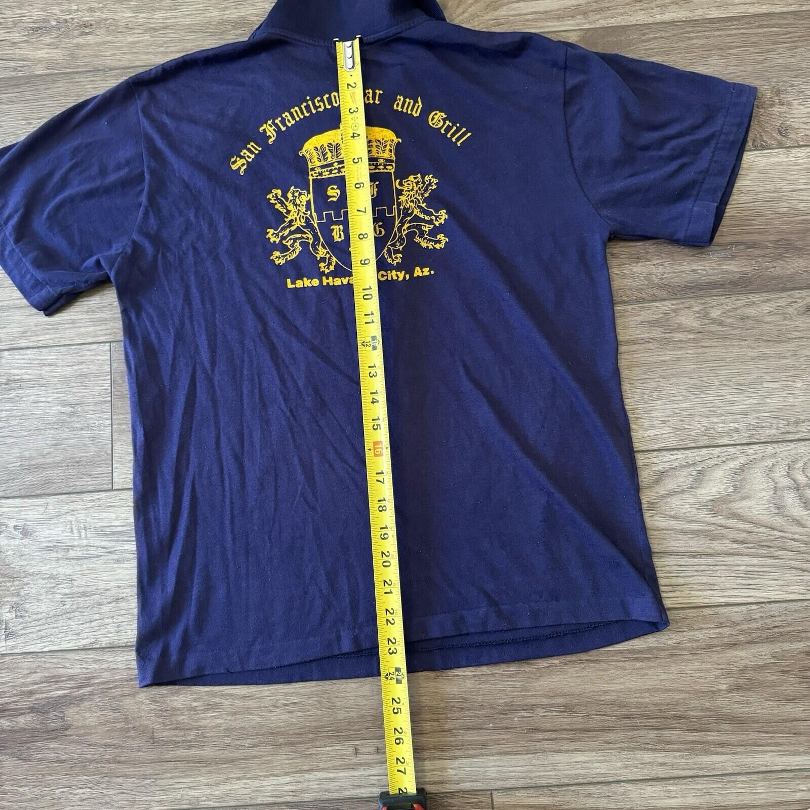 Anvil Vintage 70s San Francisco Lake Havasu City AZ Bar Polo Shirt Size US M / EU 48-50 / 2 - 8 Thumbnail