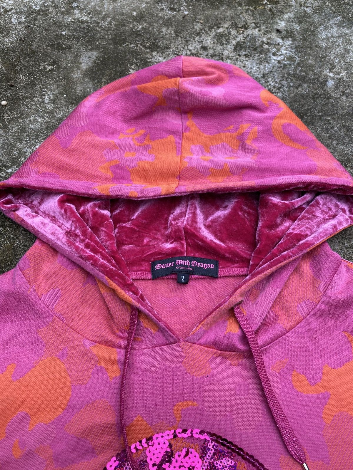 If Six Was Nine JAPANESE BRAND DANCE WITH DRAGON SKULL PINK HOODIES Size ONE SIZE - 5 Thumbnail