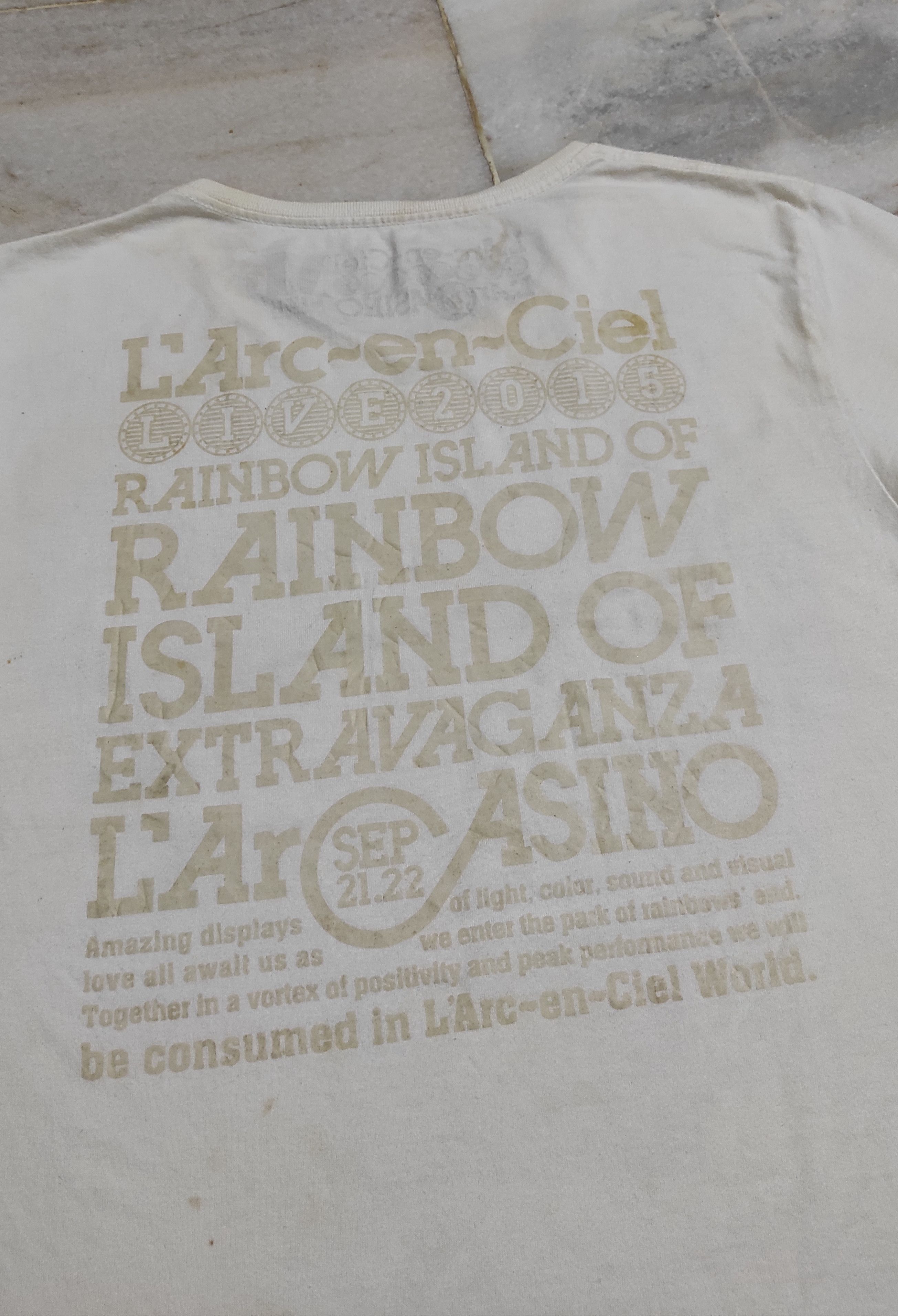 Band Tees LIVE 2015 L Arc en Ciel L 'AR CASINO PROMO TEE Size US S / EU 44-46 / 1 - 8 Thumbnail