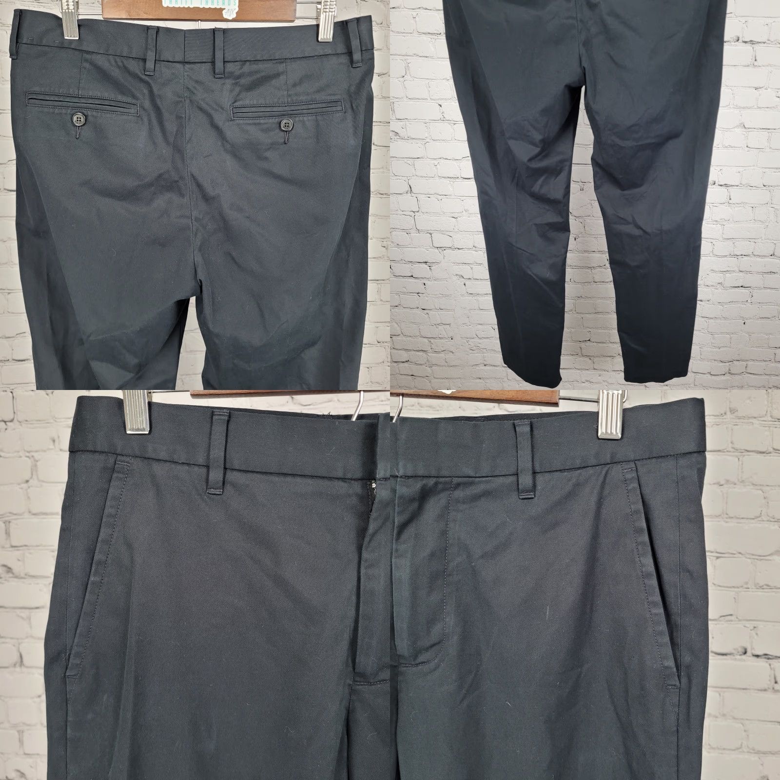 Bonobos Bonobos Pants 32x32 Black Slim Cotton Stretch Chino Flat Front Dress Mens Size US 32 / EU 48 - 8 Thumbnail