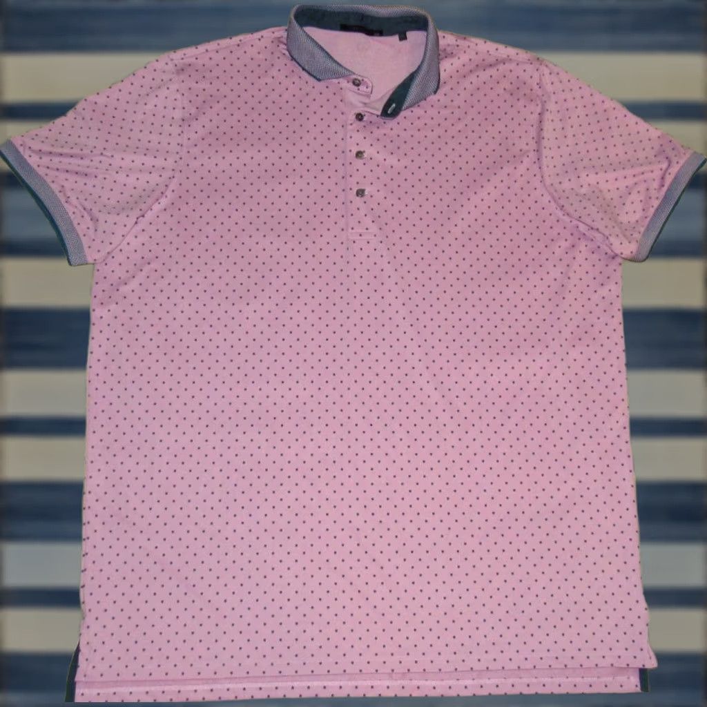 Vintage GREYSON Wolf All Over Pink Short Sleeve Polo Shirt XXL Mens Size US XXL / EU 58 / 5 - 1 Thumbnail