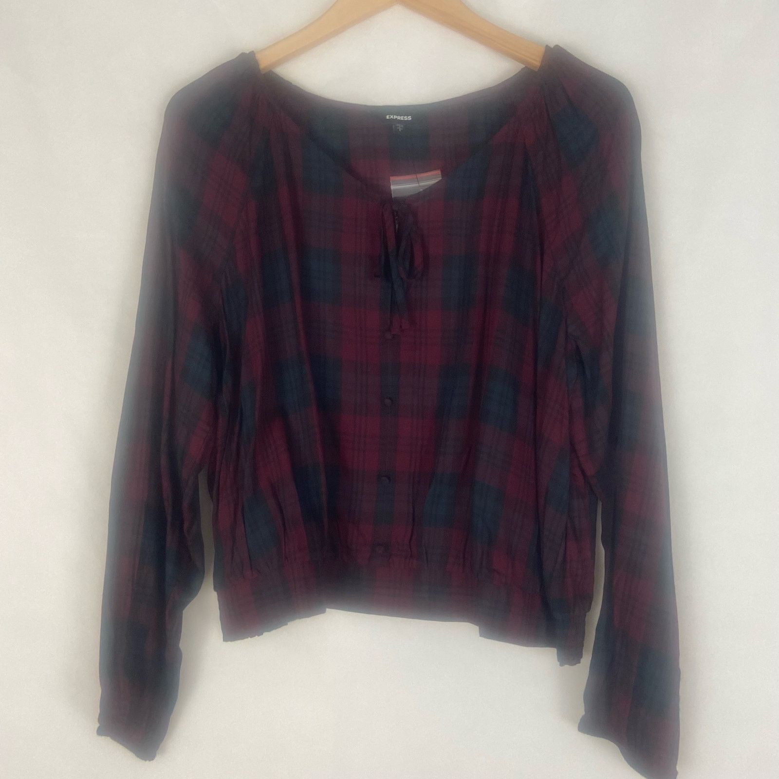 Express NWT Express Women's Peasant Crop Top Size Large Size L / US 10 / IT 46 - 9 Thumbnail