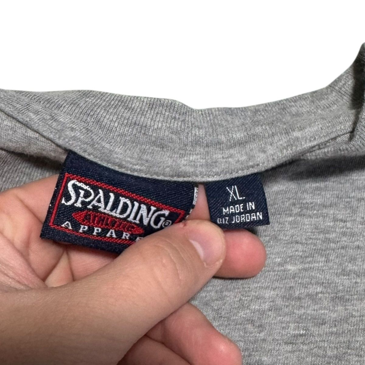 Spalding × Vintage Vintage 2000s Spalding Basketball Logo Gray Shirt Adult XL Size US XL / EU 56 / 4 - 5 Thumbnail