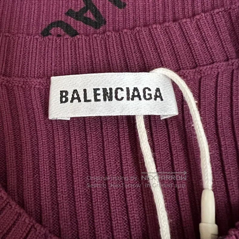 Balenciaga Balenciaga Full Logo Knit Sweater Size US S / EU 44-46 / 1 - 5 Thumbnail